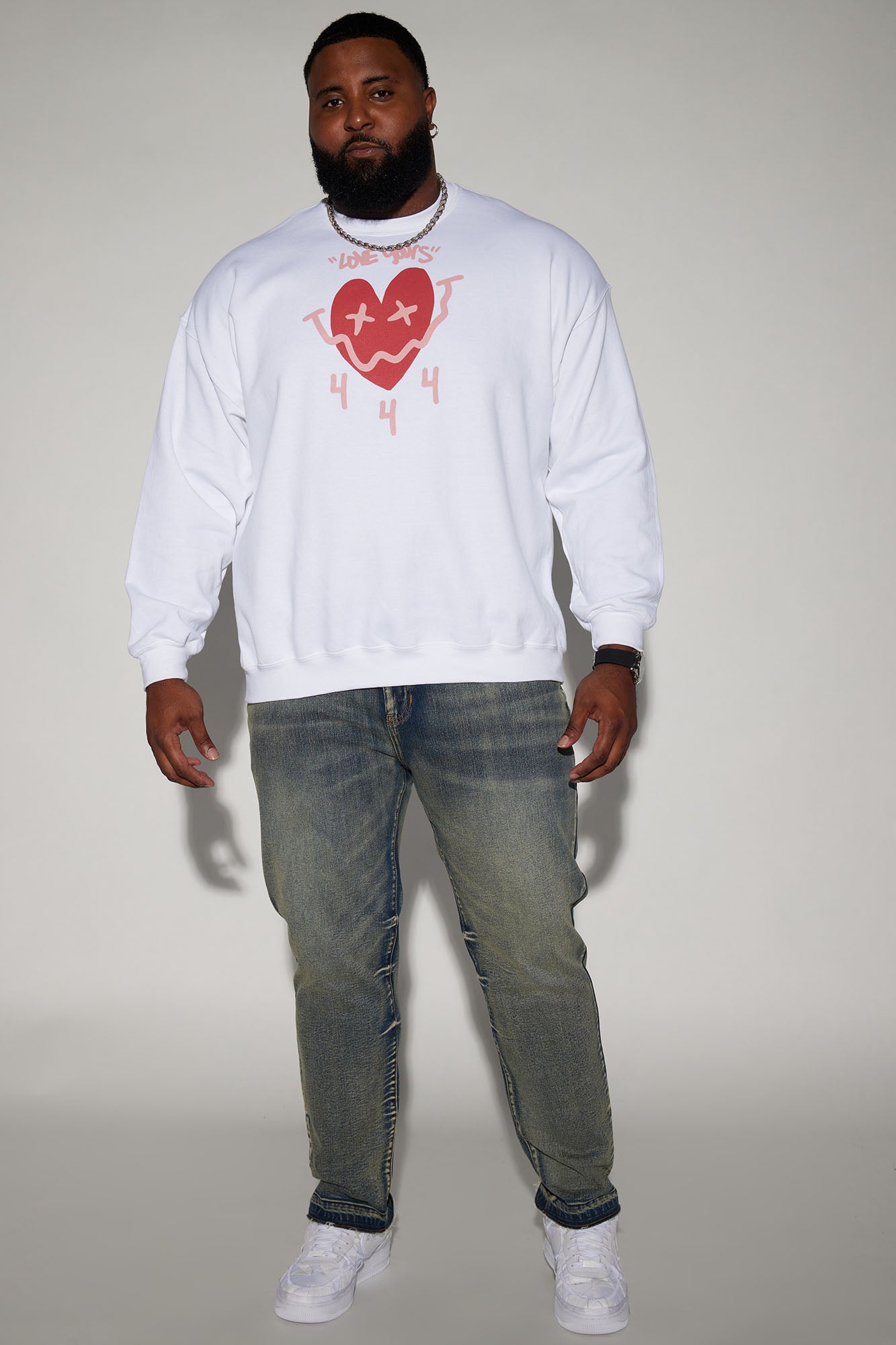 Love Yours Crewneck Sweatshirt - White - Image 6