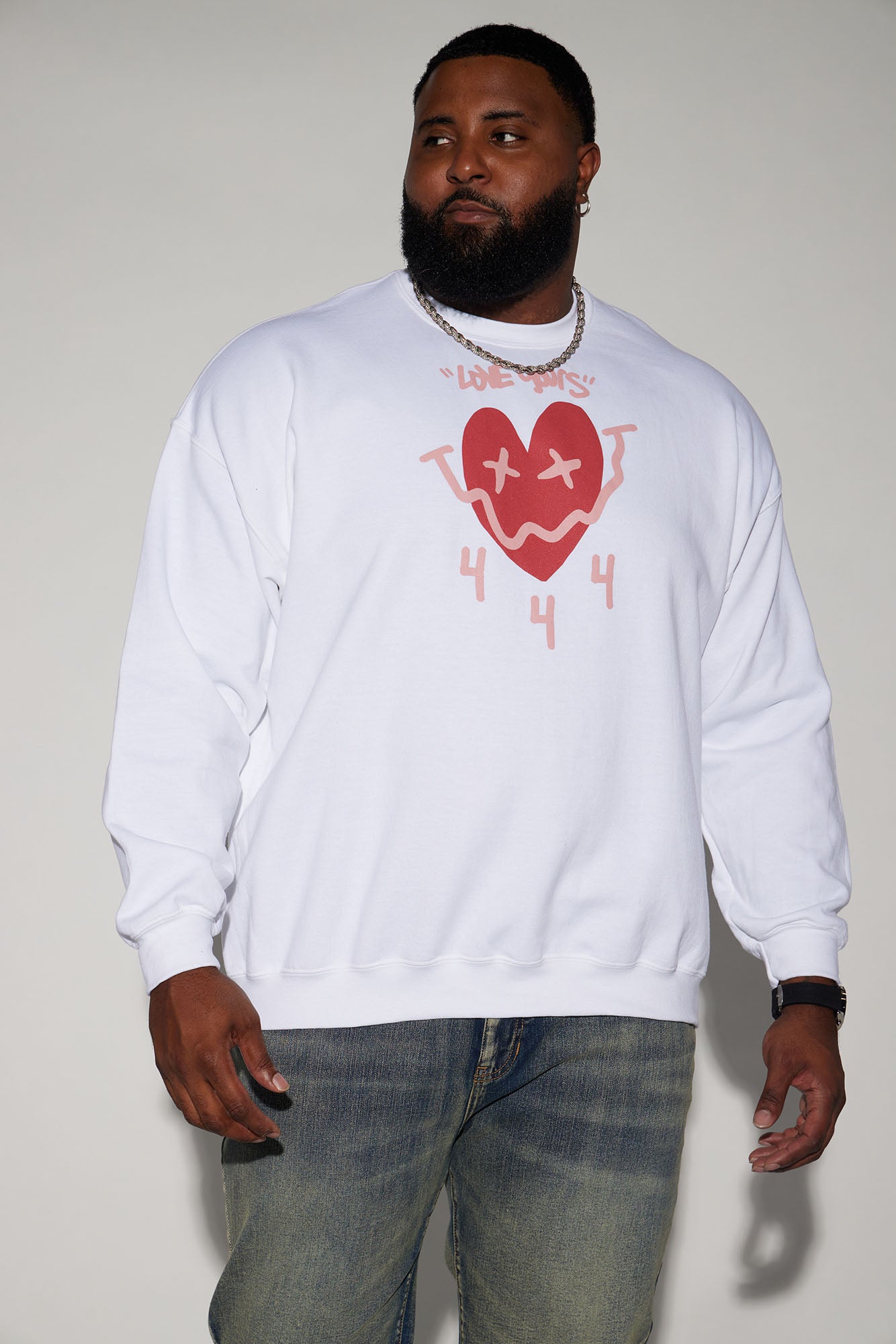 Love Yours Crewneck Sweatshirt - White - Image 5