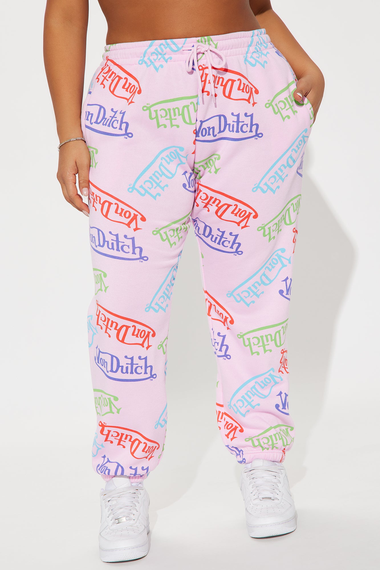 Von Dutch Colorful Logo Jogger - Pink/combo - Image 5