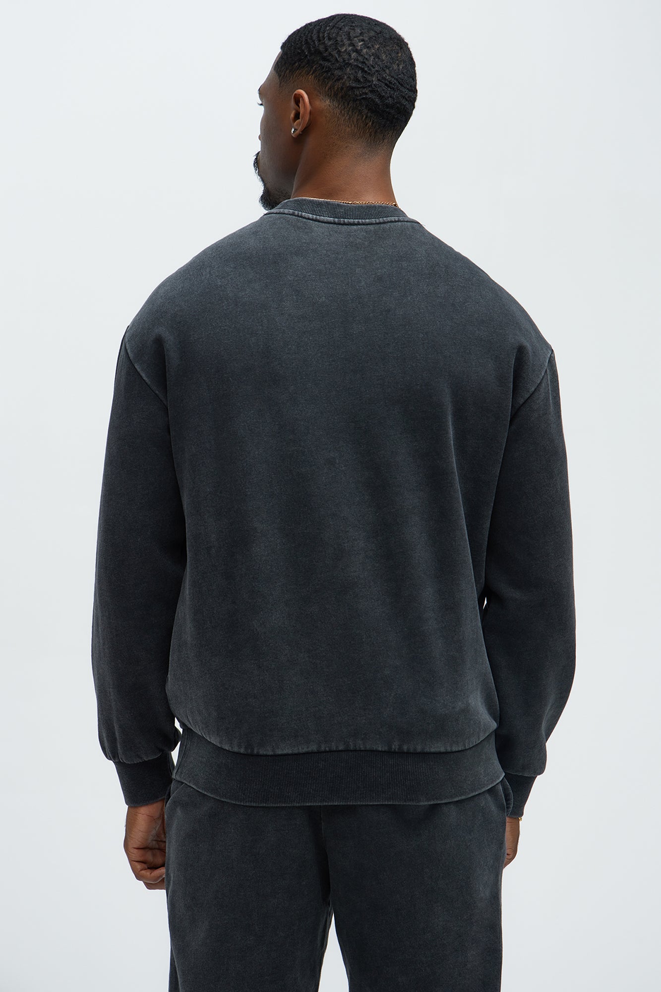 Tyson Heavy Wash Crewneck Sweatshirt - Black Wash - Image 4