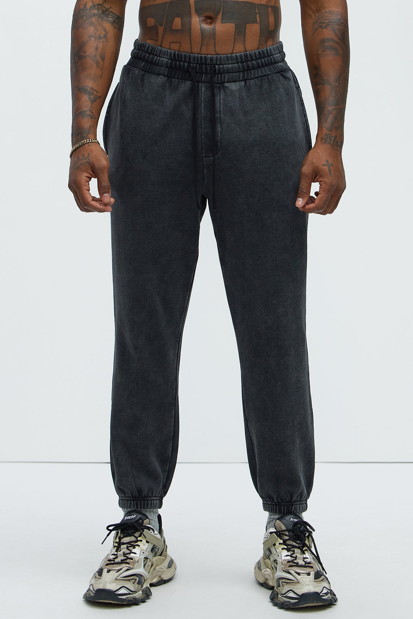 Tyson Heavy Wash Jogger - Black Wash - Image 3