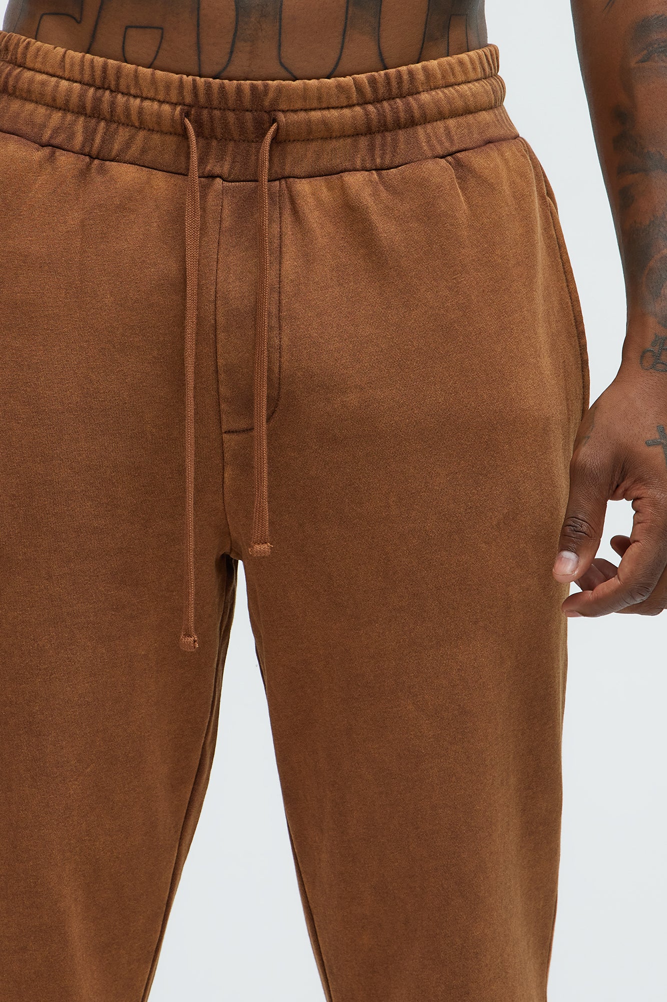 Tyson Heavy Wash Jogger - Dark Brown - Image 4