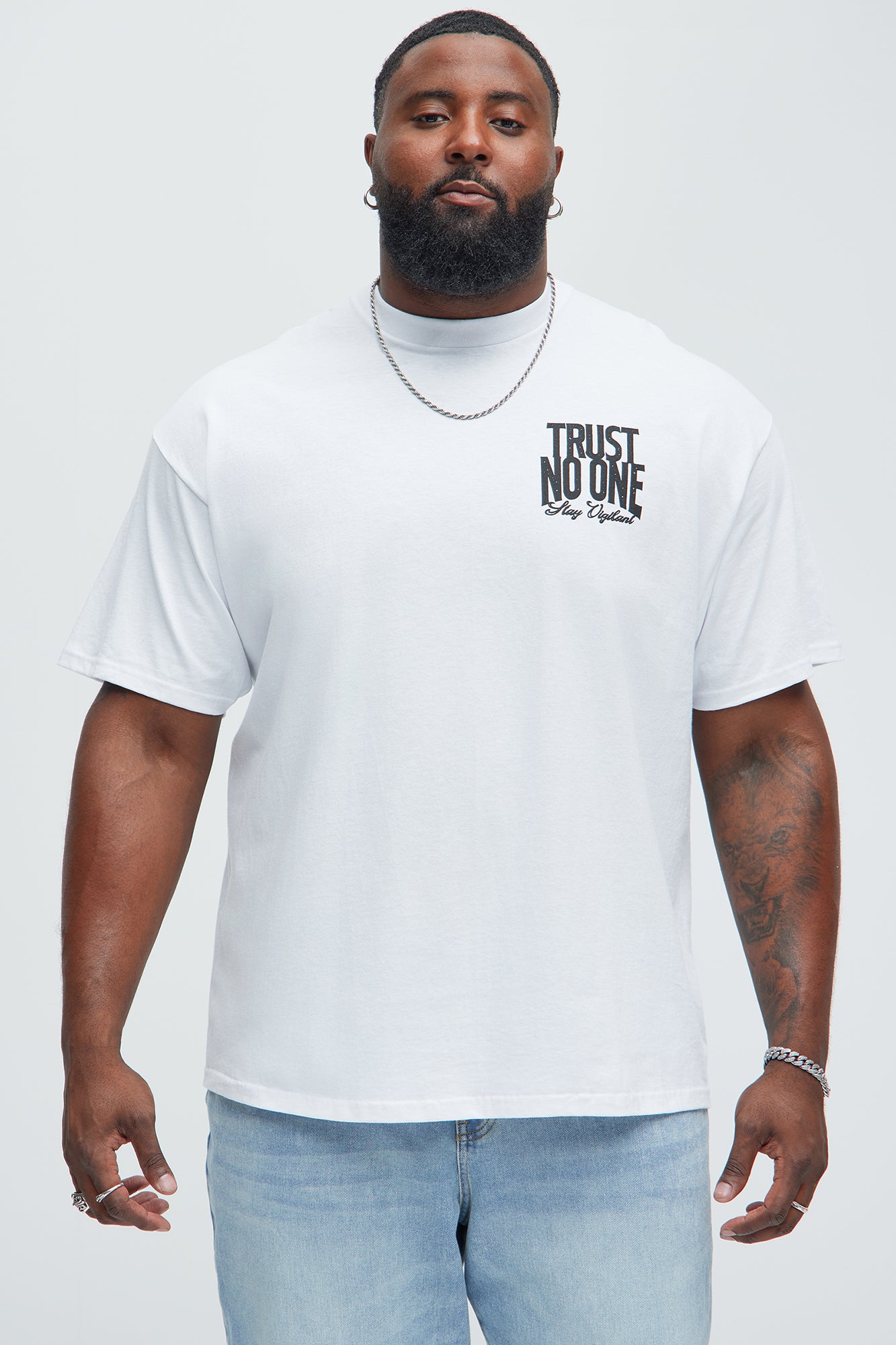 Stay Vigilant Short Sleeve Tee - White - Image 6