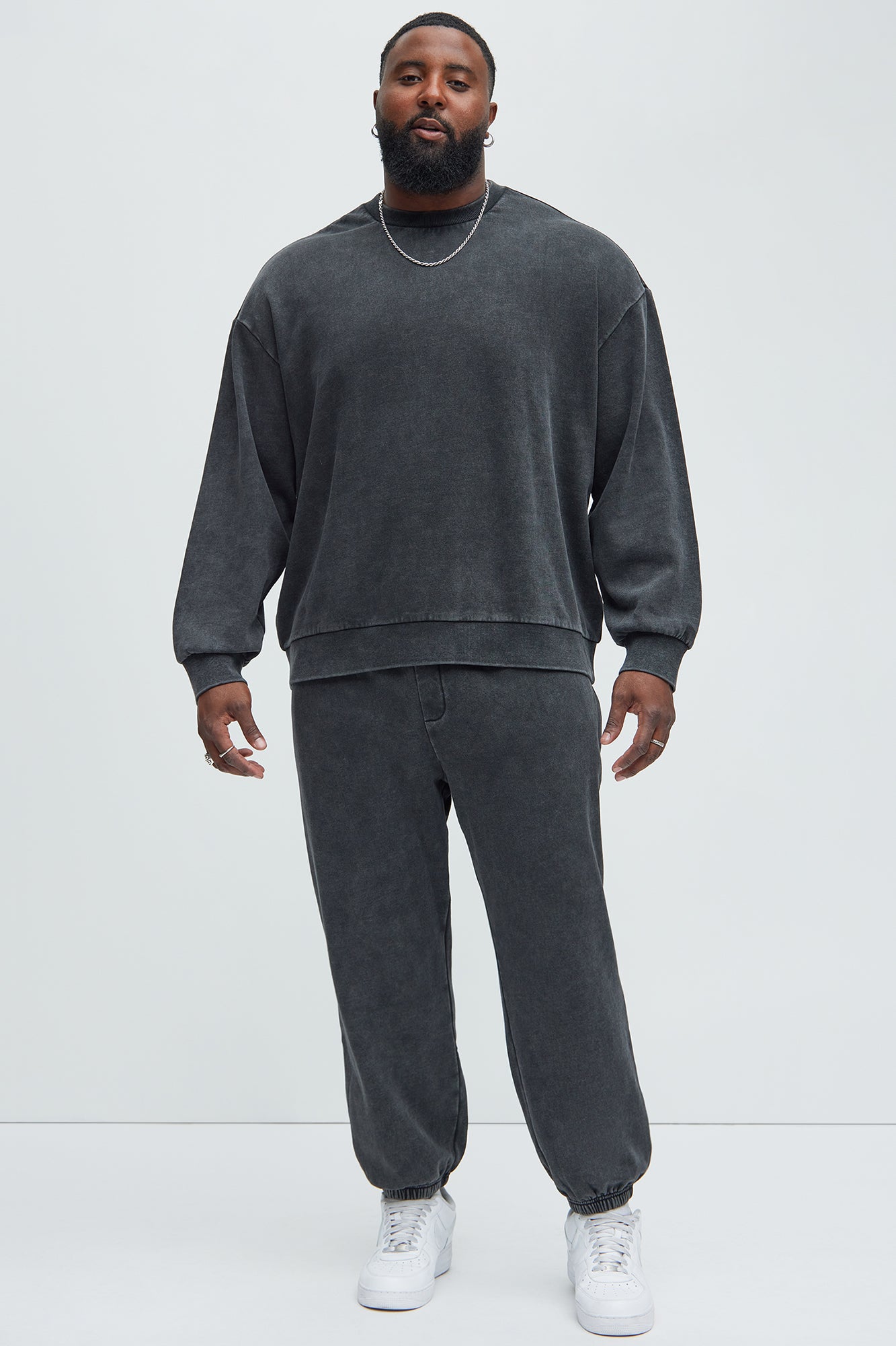 Tyson Heavy Wash Crewneck Sweatshirt - Black Wash - Image 6
