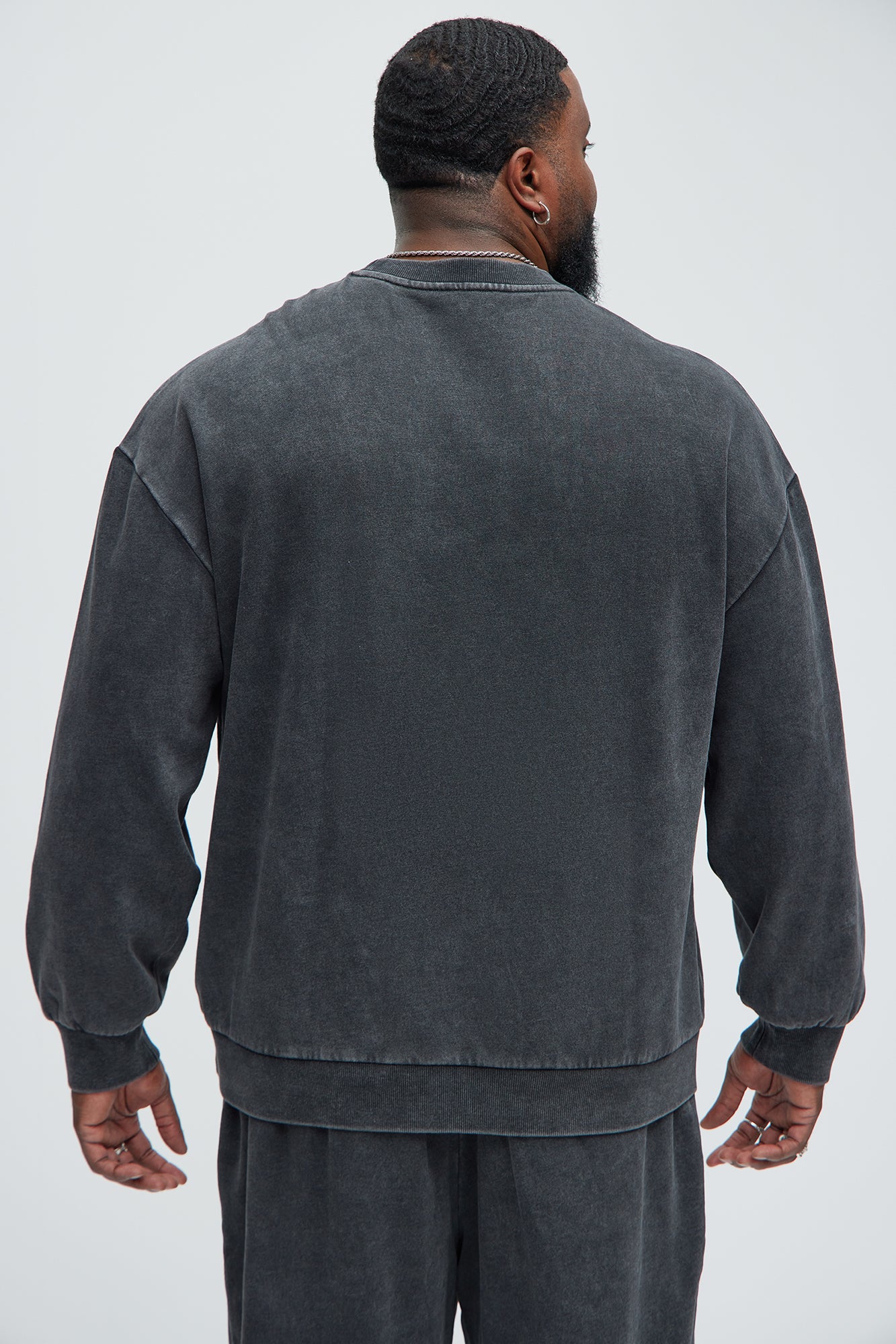 Tyson Heavy Wash Crewneck Sweatshirt - Black Wash - Image 8