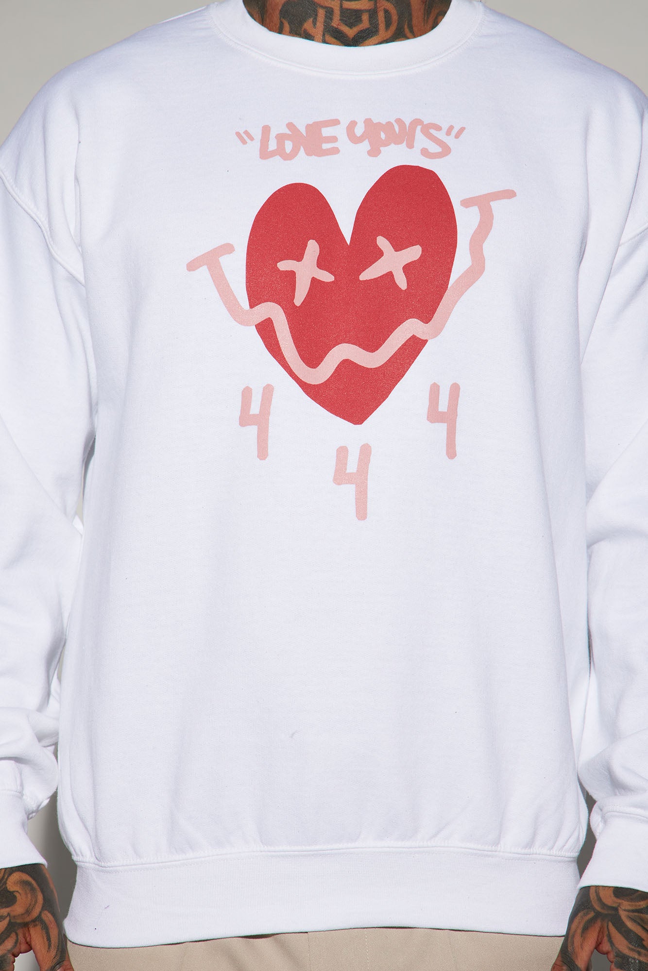 Love Yours Crewneck Sweatshirt - White - Image 3
