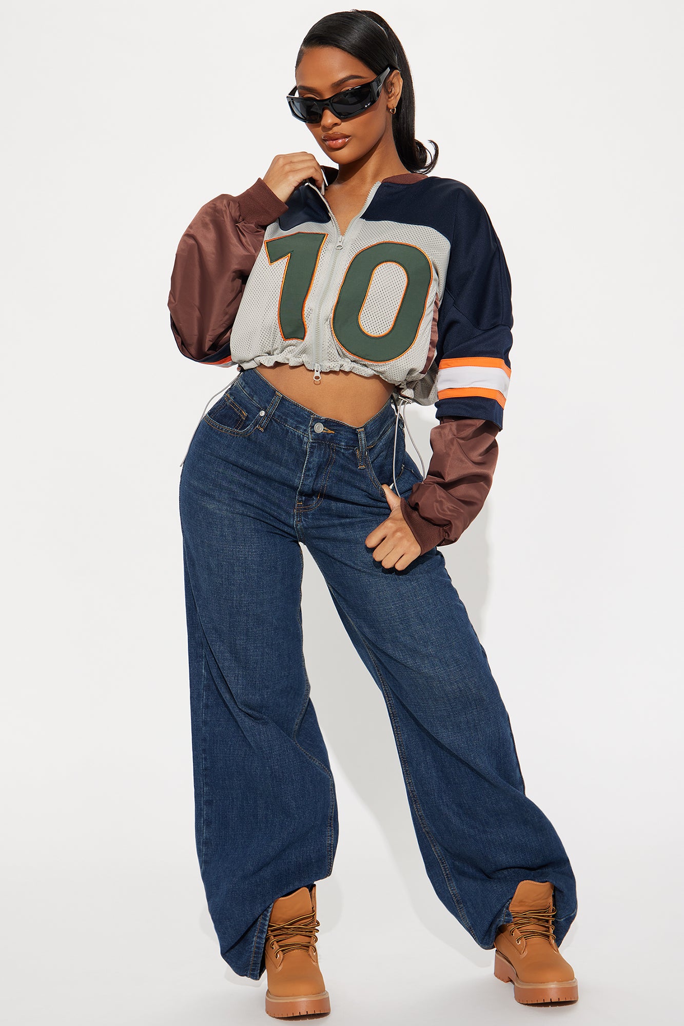 Carmela Racer Windbreaker Jacket - Navy/combo - Image 3