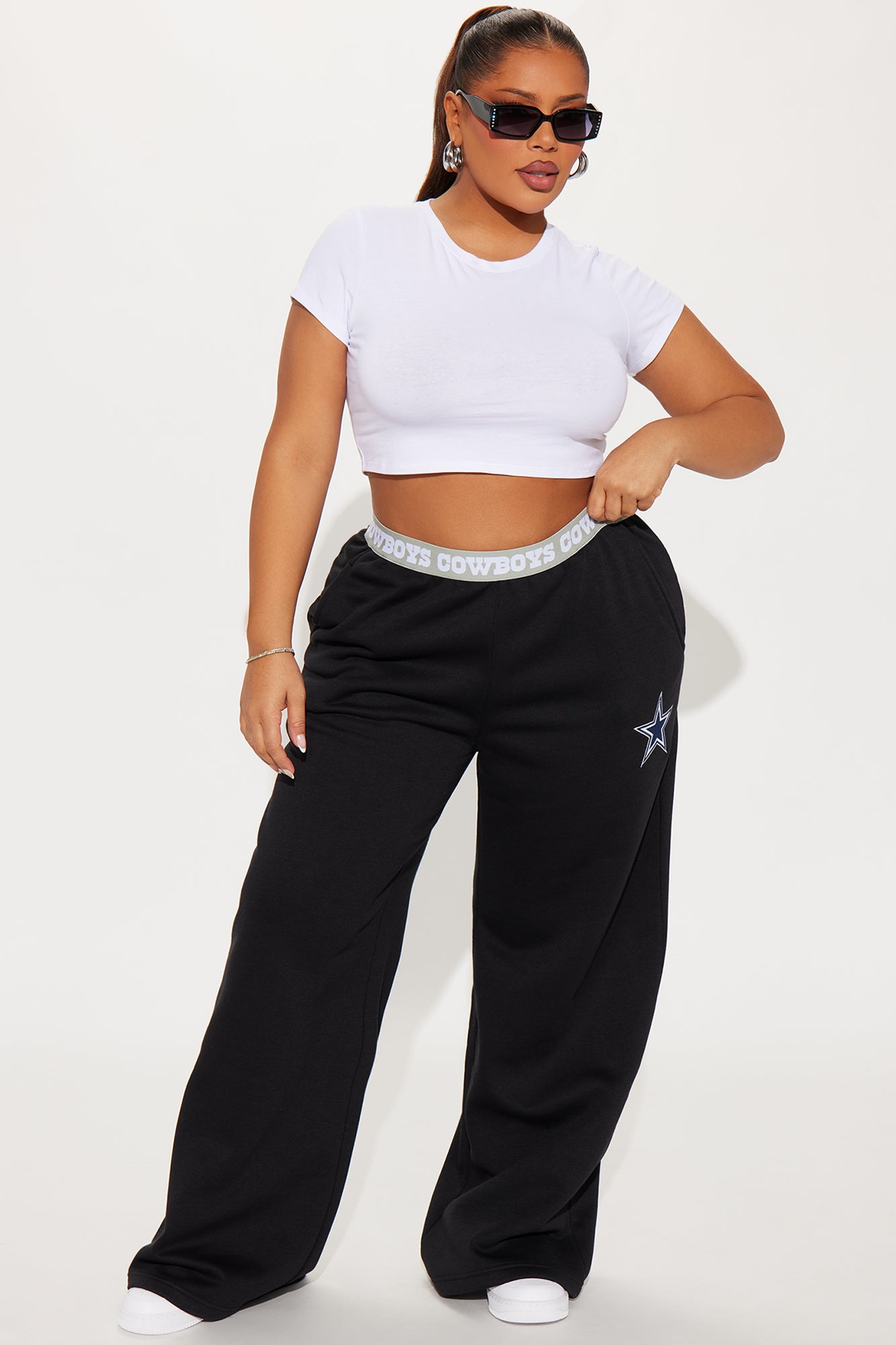 Dallas Cowboys Wide Leg Pant - Black - Image 5