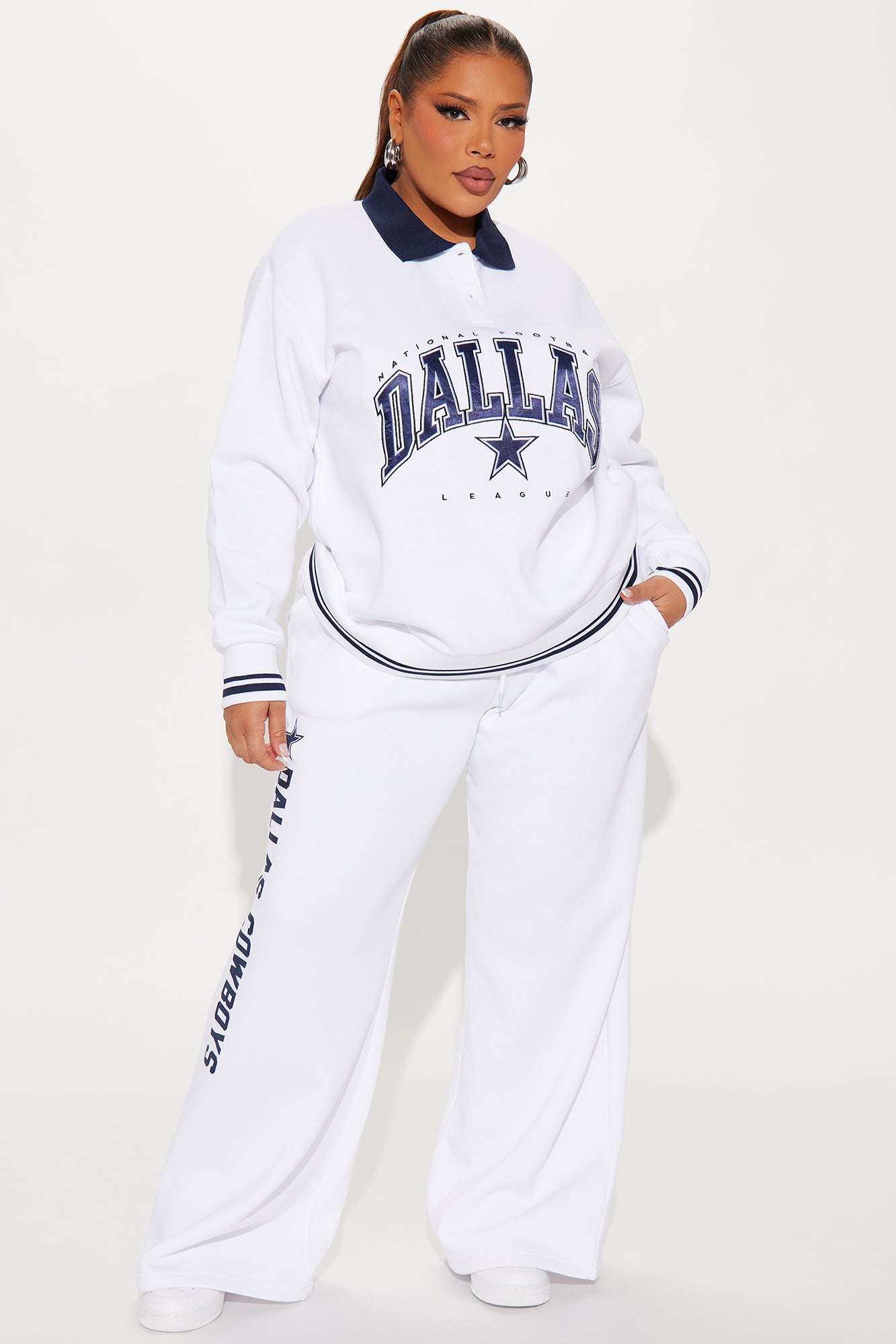 On The Sideline Cowboys Sweatshirt - White - Image 6