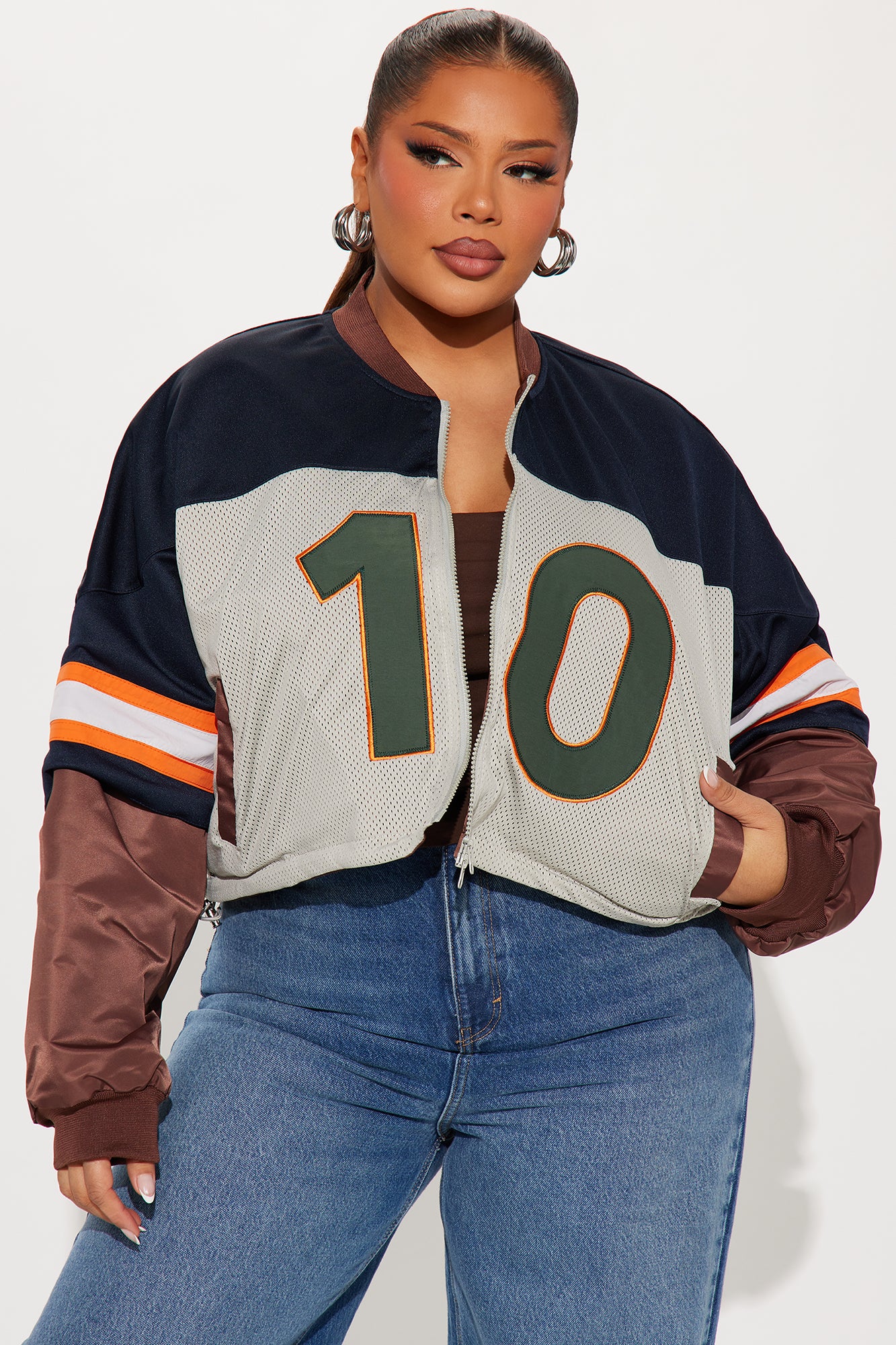 Carmela Racer Windbreaker Jacket - Navy/combo - Image 7