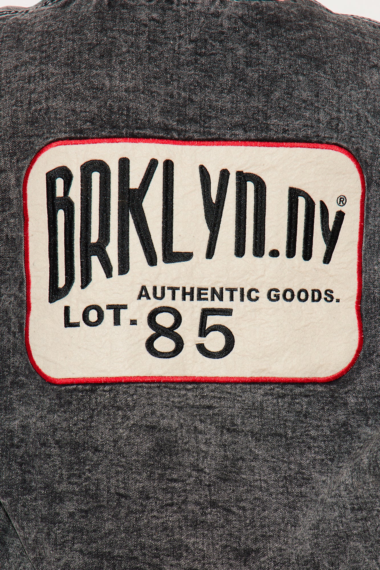 Made In Brooklyn Washed Bomber Jacket - Black Wash - Image 10
