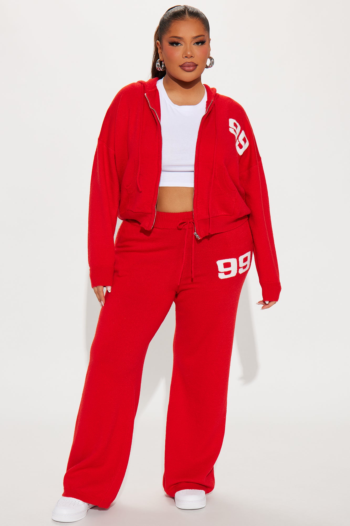 99 Problems Sweater Pant Set - Red - Image 5