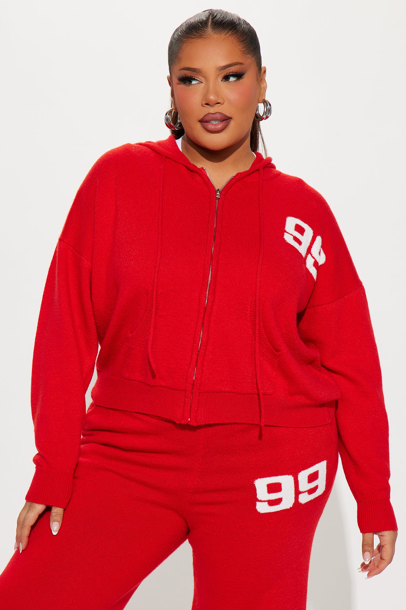 99 Problems Sweater Pant Set - Red - Image 7