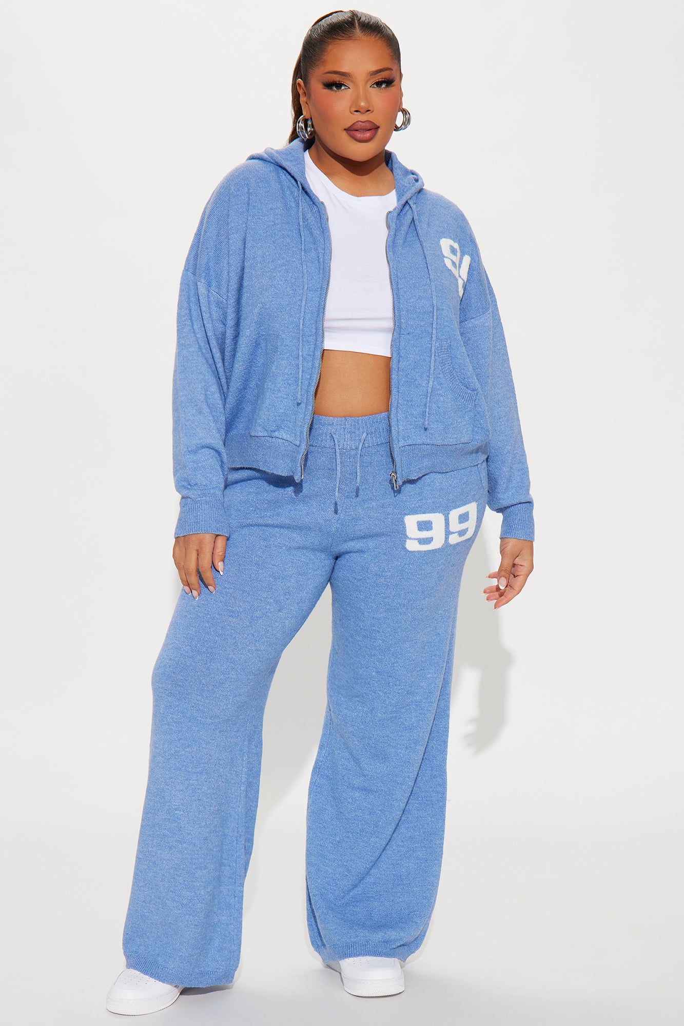 99 Problems Sweater Pant Set - Blue - Image 6