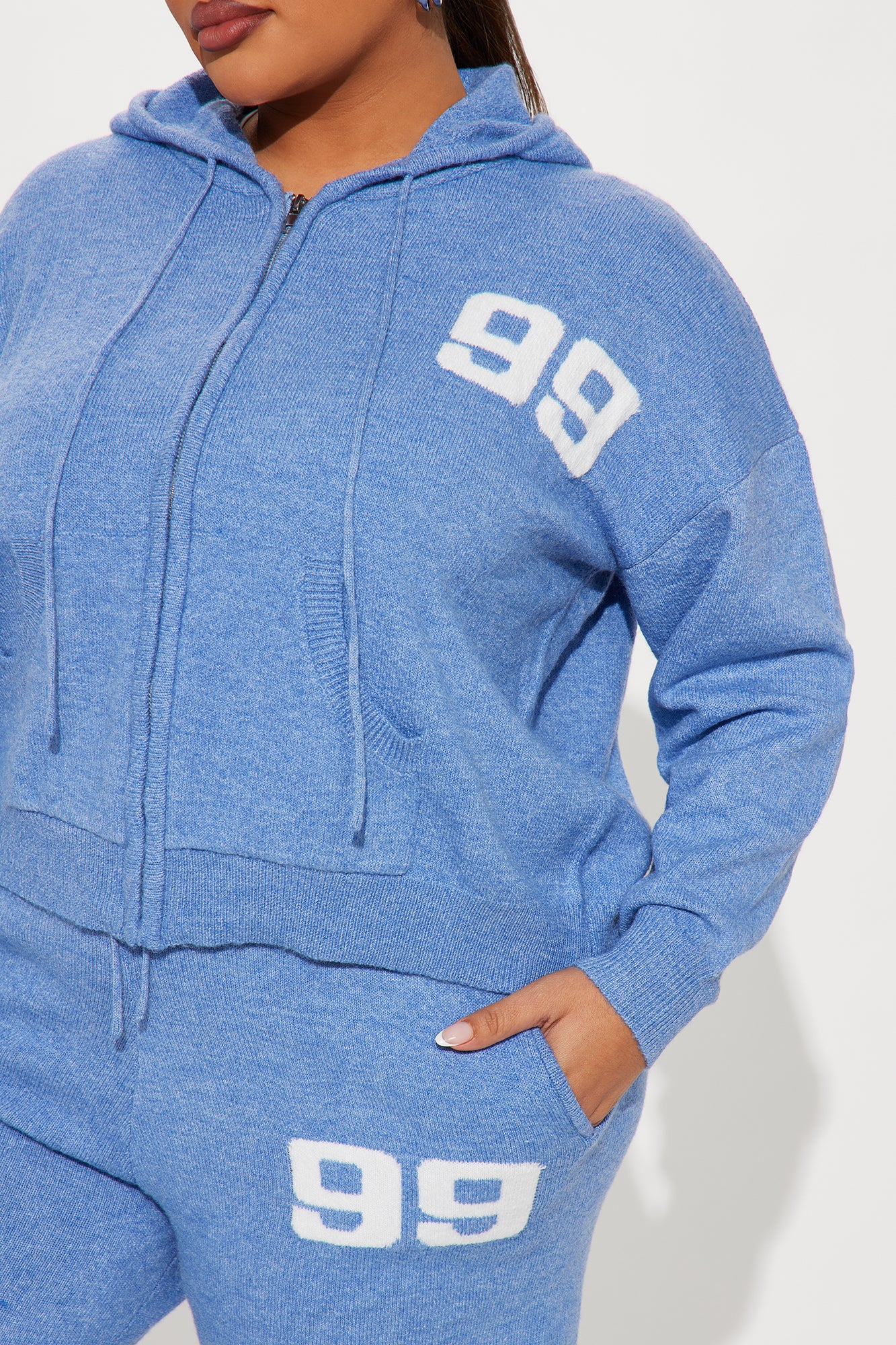99 Problems Sweater Pant Set - Blue - Image 9