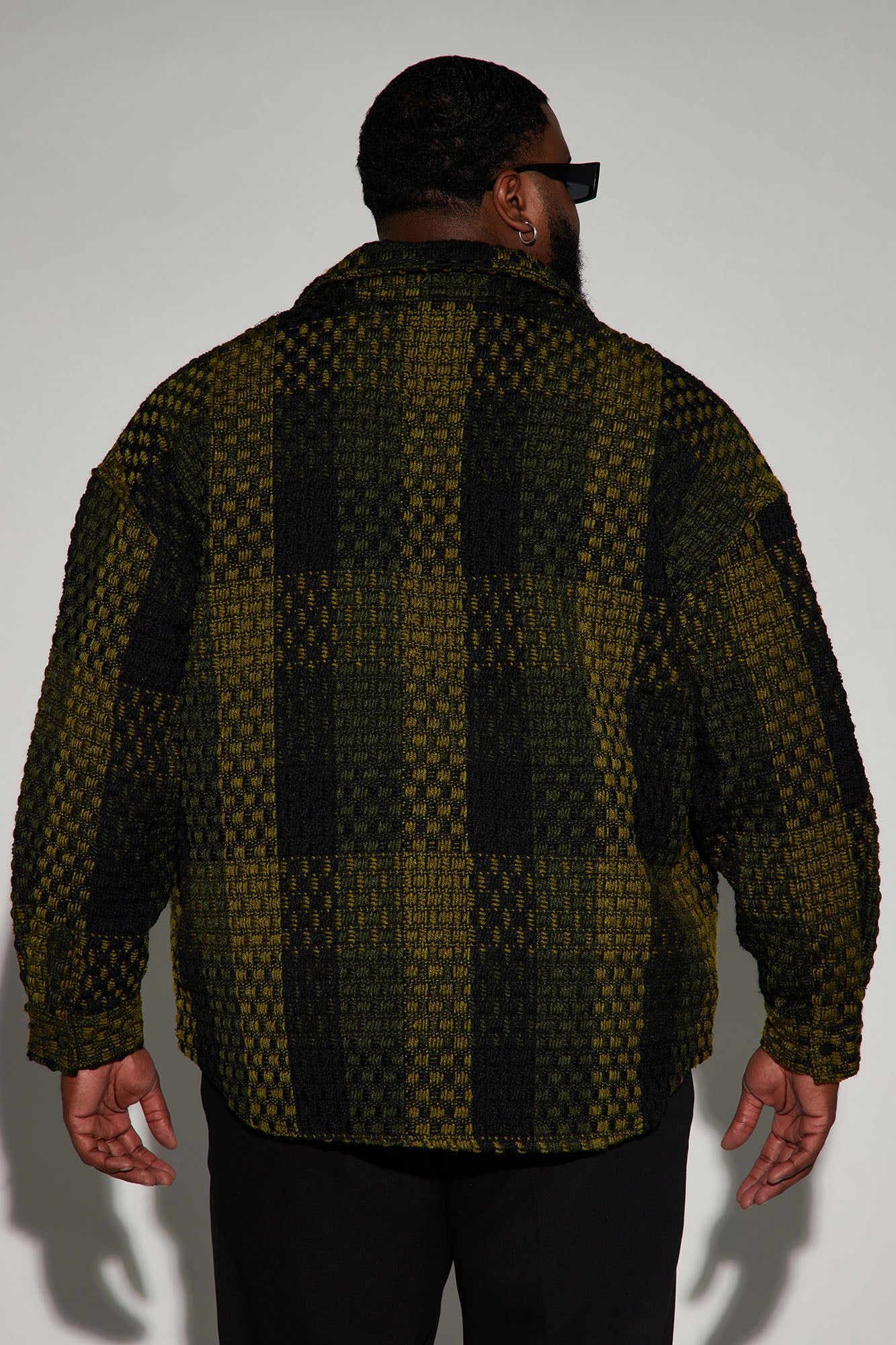 Beverly Tweed Shacket - Green/combo - Image 6
