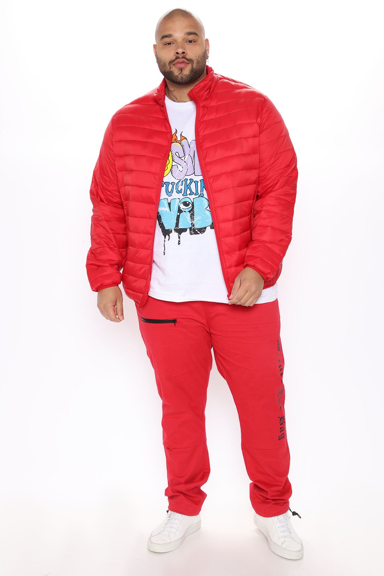 Wesley Packable Puffer Jacket - Red - Image 6