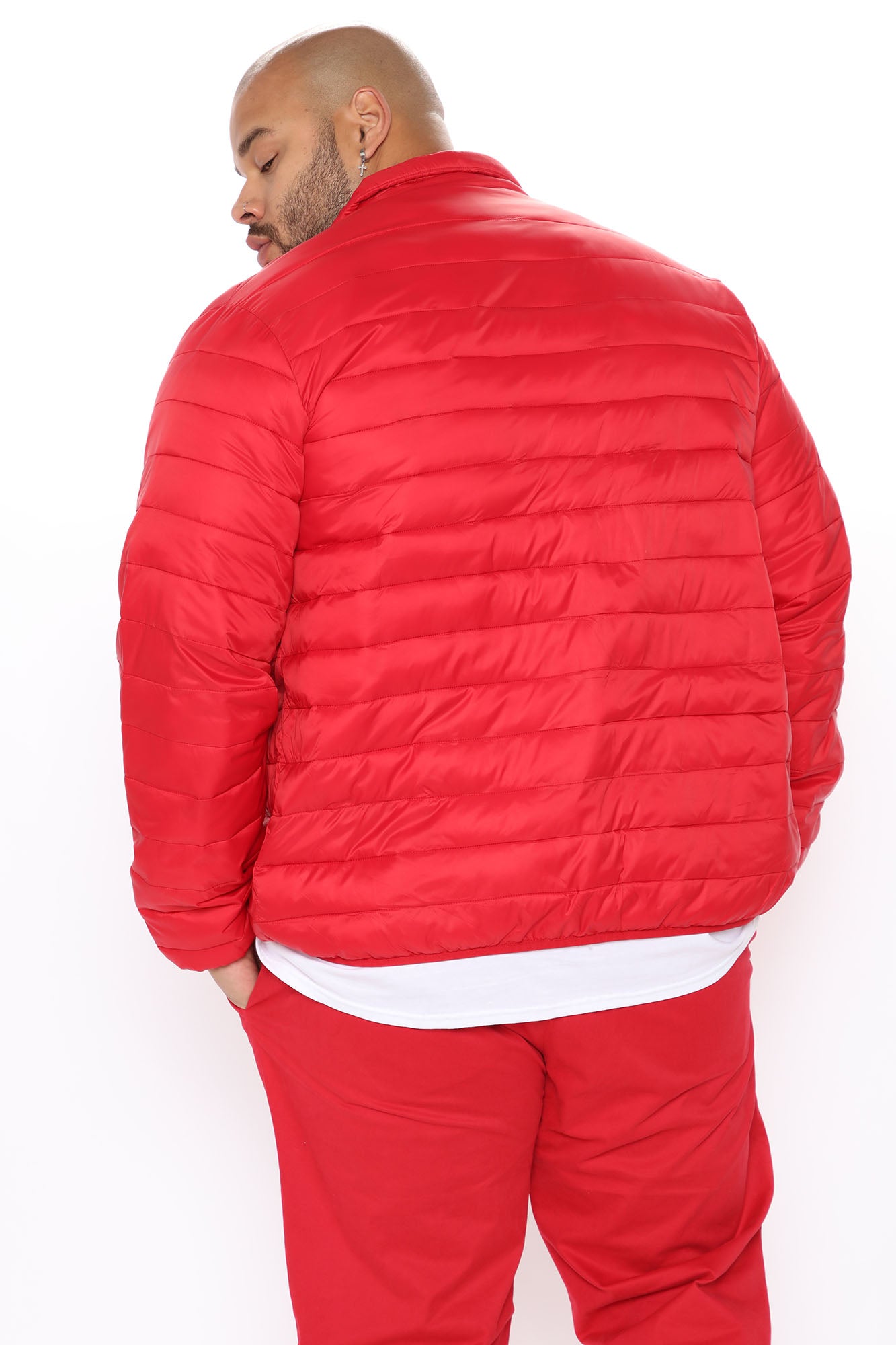 Wesley Packable Puffer Jacket - Red - Image 7