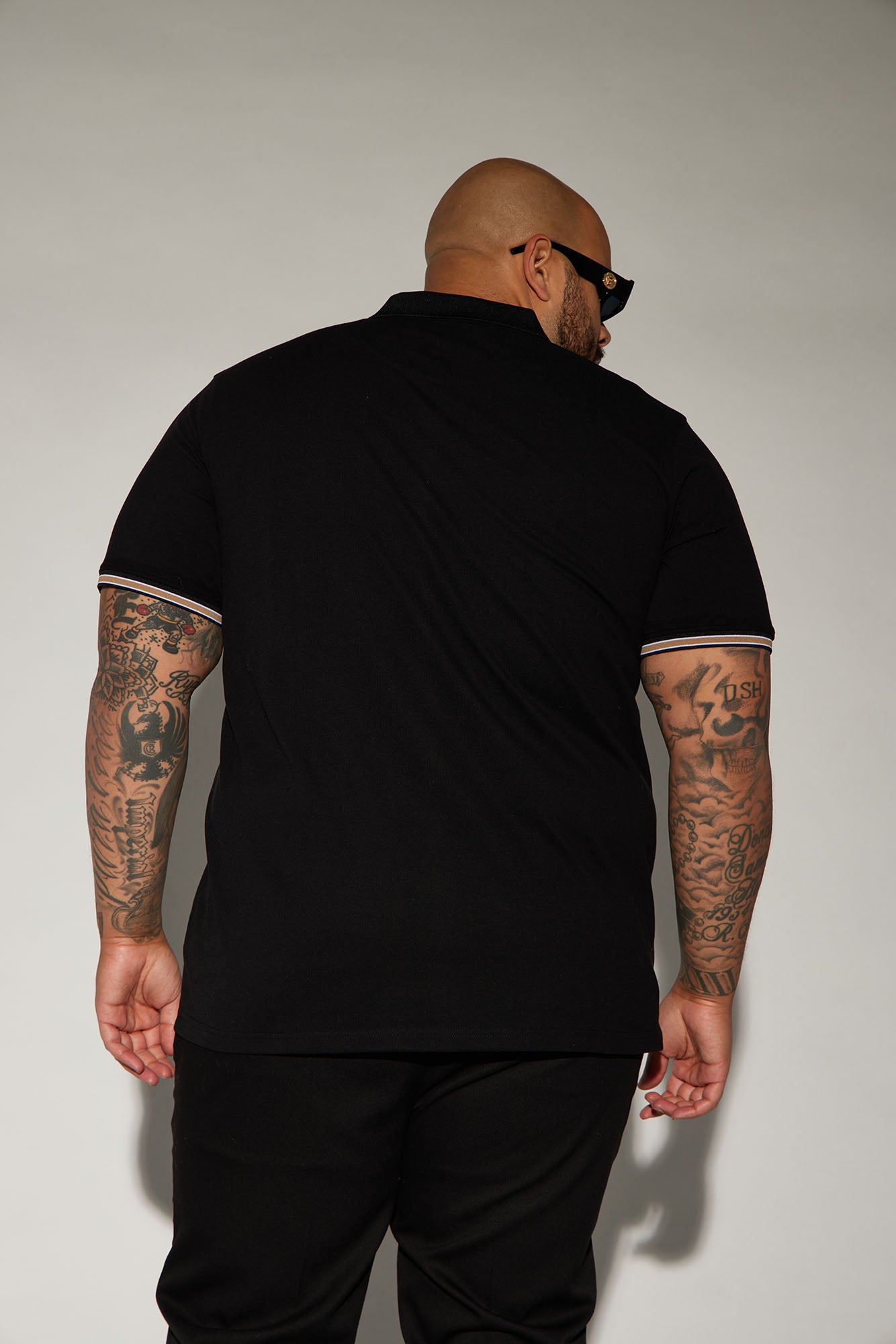 Sensational Short Sleeve Polo - Black/combo - Image 6