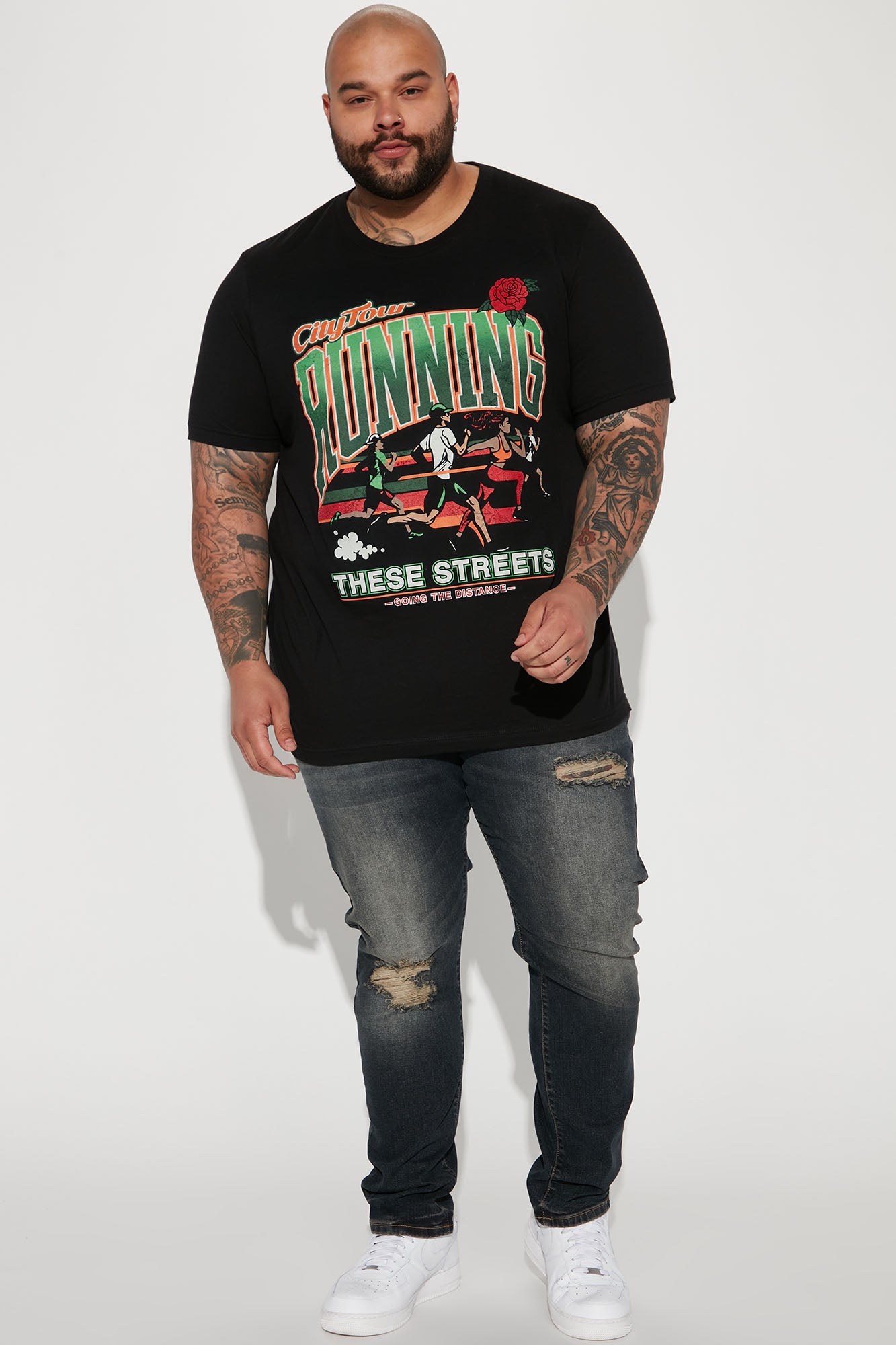 Day To Day Distressed Slim Jeans - Dark Wash - Image 6