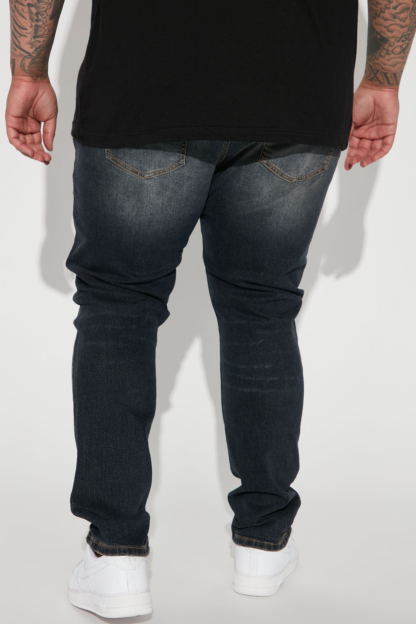 Day To Day Distressed Slim Jeans - Dark Wash - Image 7