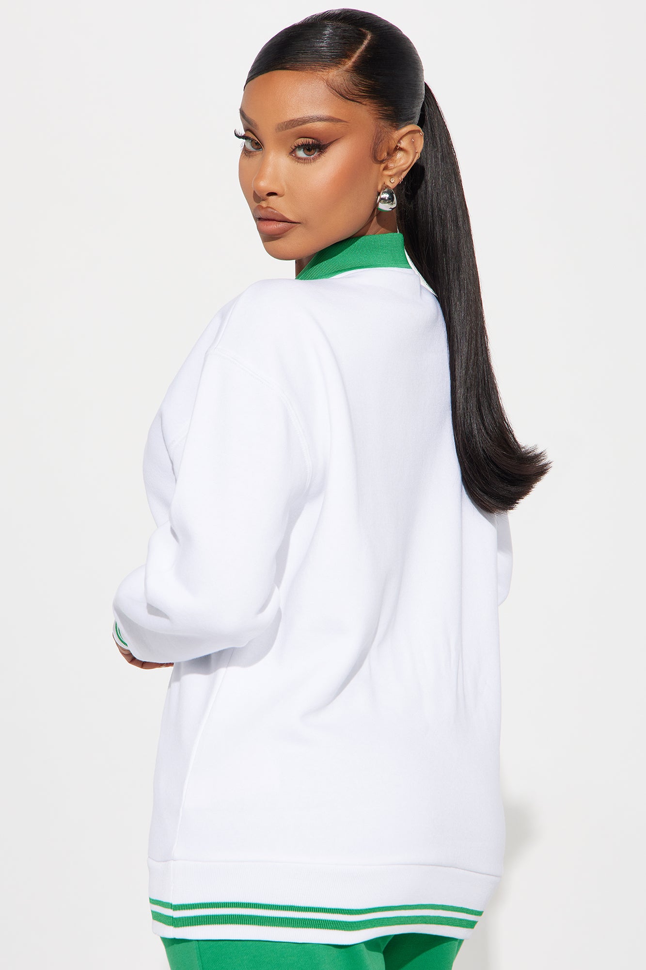 Boston Celtics Warm Up Sweatshirt - White - Image 3