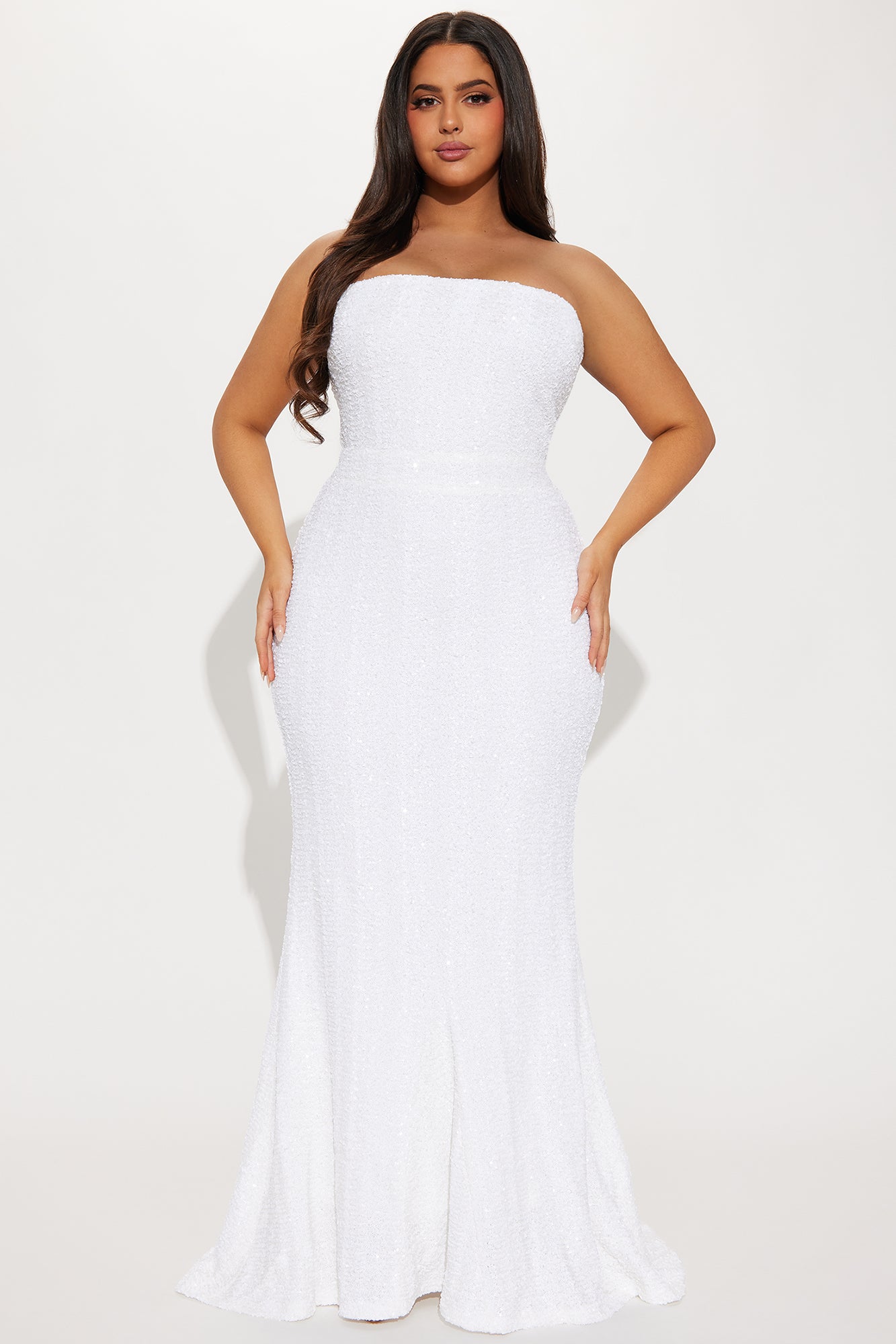 Serenity Mermaid Maxi Dress - White - Image 4