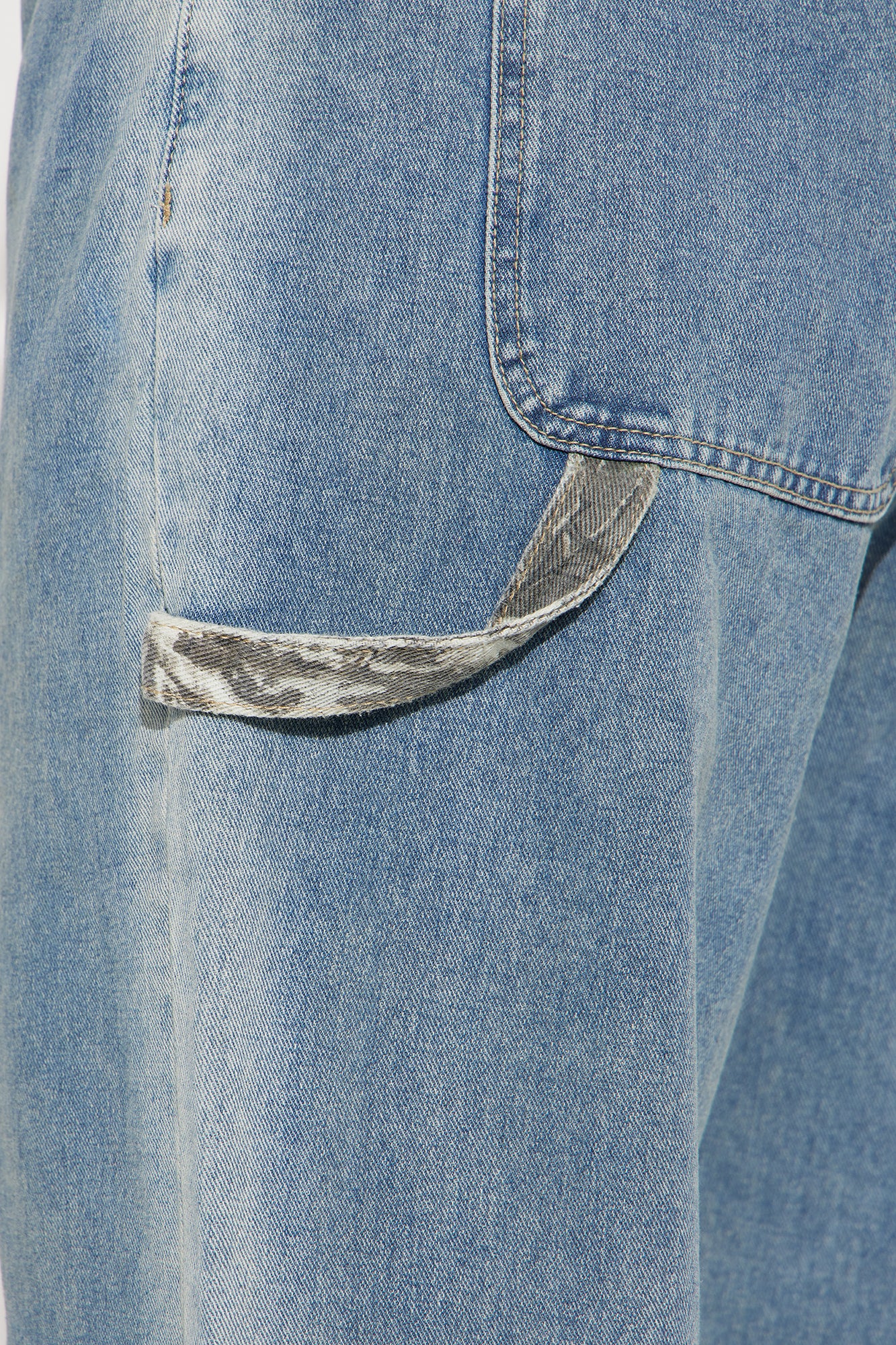 Leave You Alone Utility Straight Leg Jeans - Medium Wash - Image 7