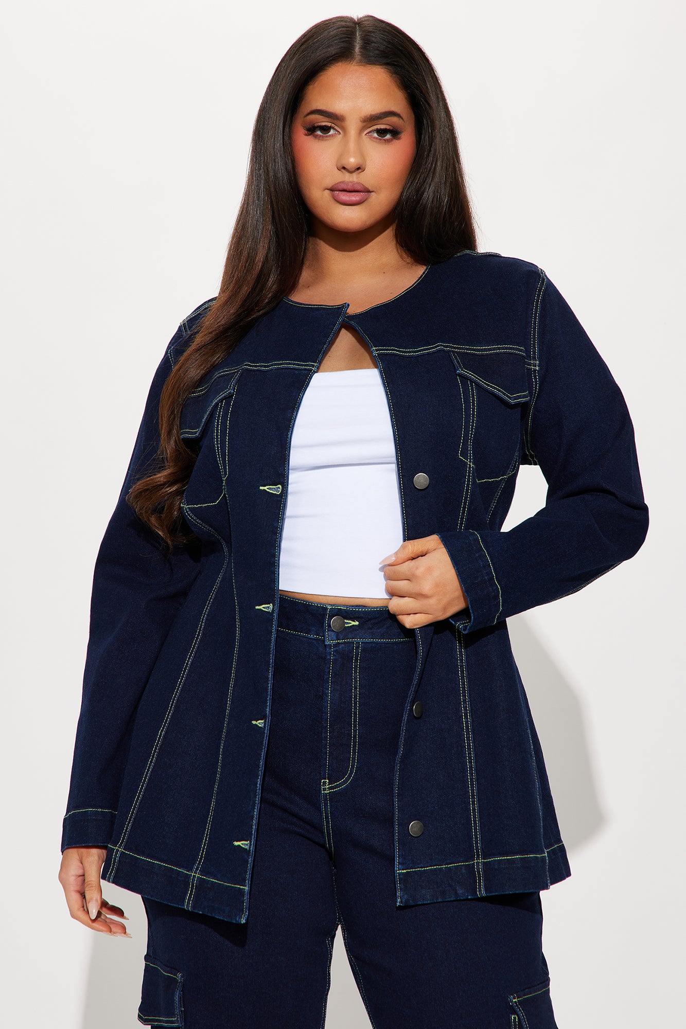 Sofia Denim Pant Set - Dark Denim - Image 5