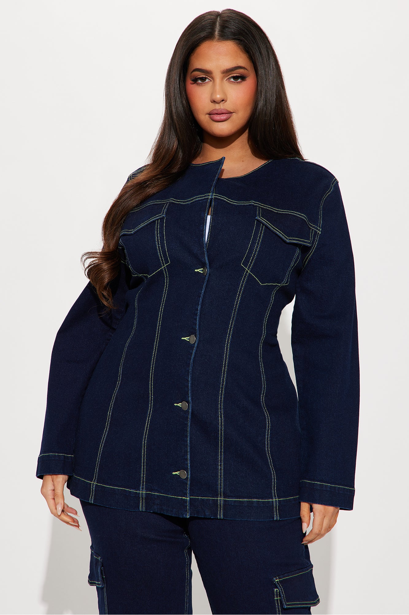Sofia Denim Pant Set - Dark Denim - Image 7