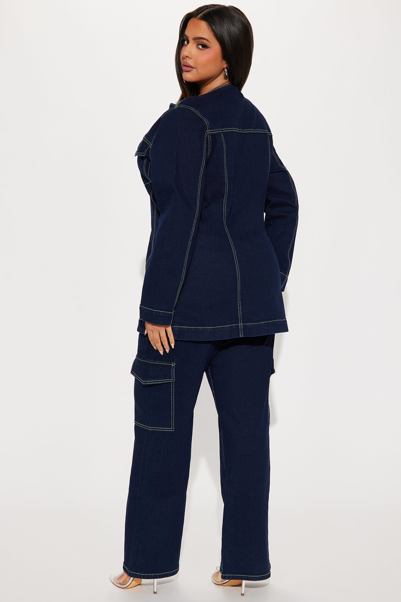 Sofia Denim Pant Set - Dark Denim - Image 8