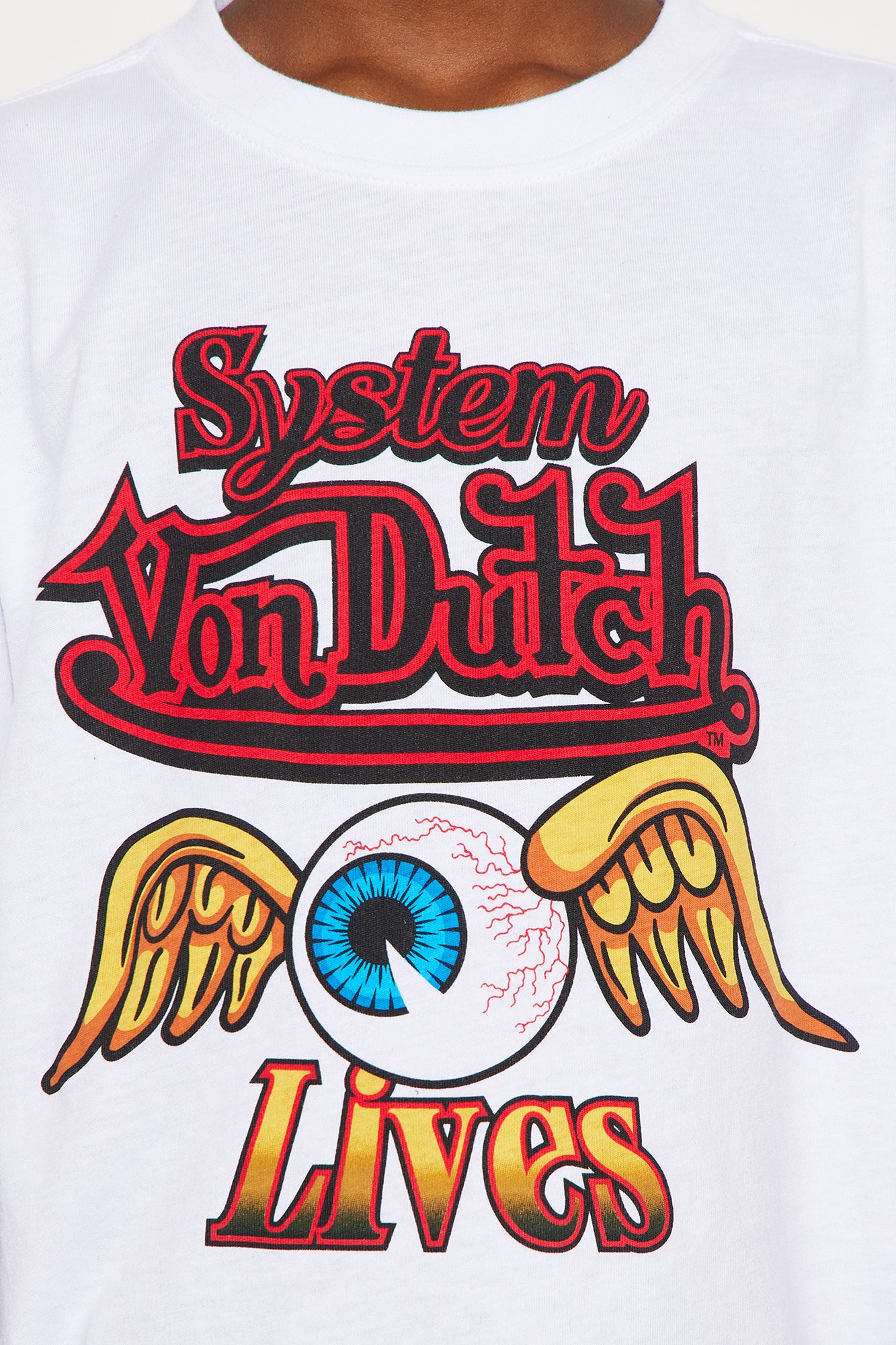 Mini Von Dutch System Lives Short Sleeve Tee - White - Image 4