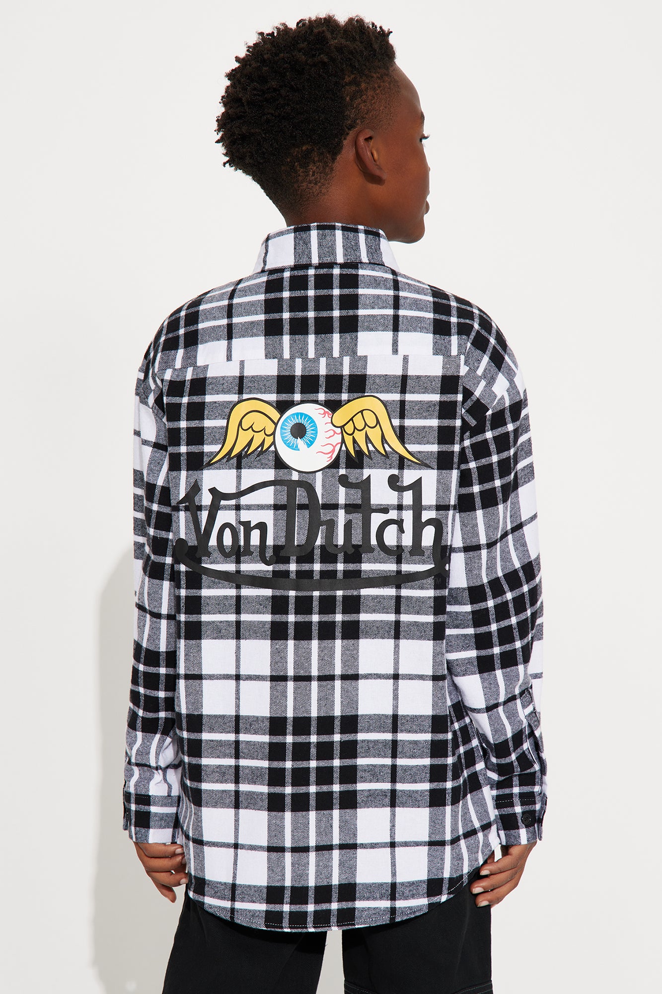Mini Von Dutch Eyeball Flannel - Black/combo - Image 4