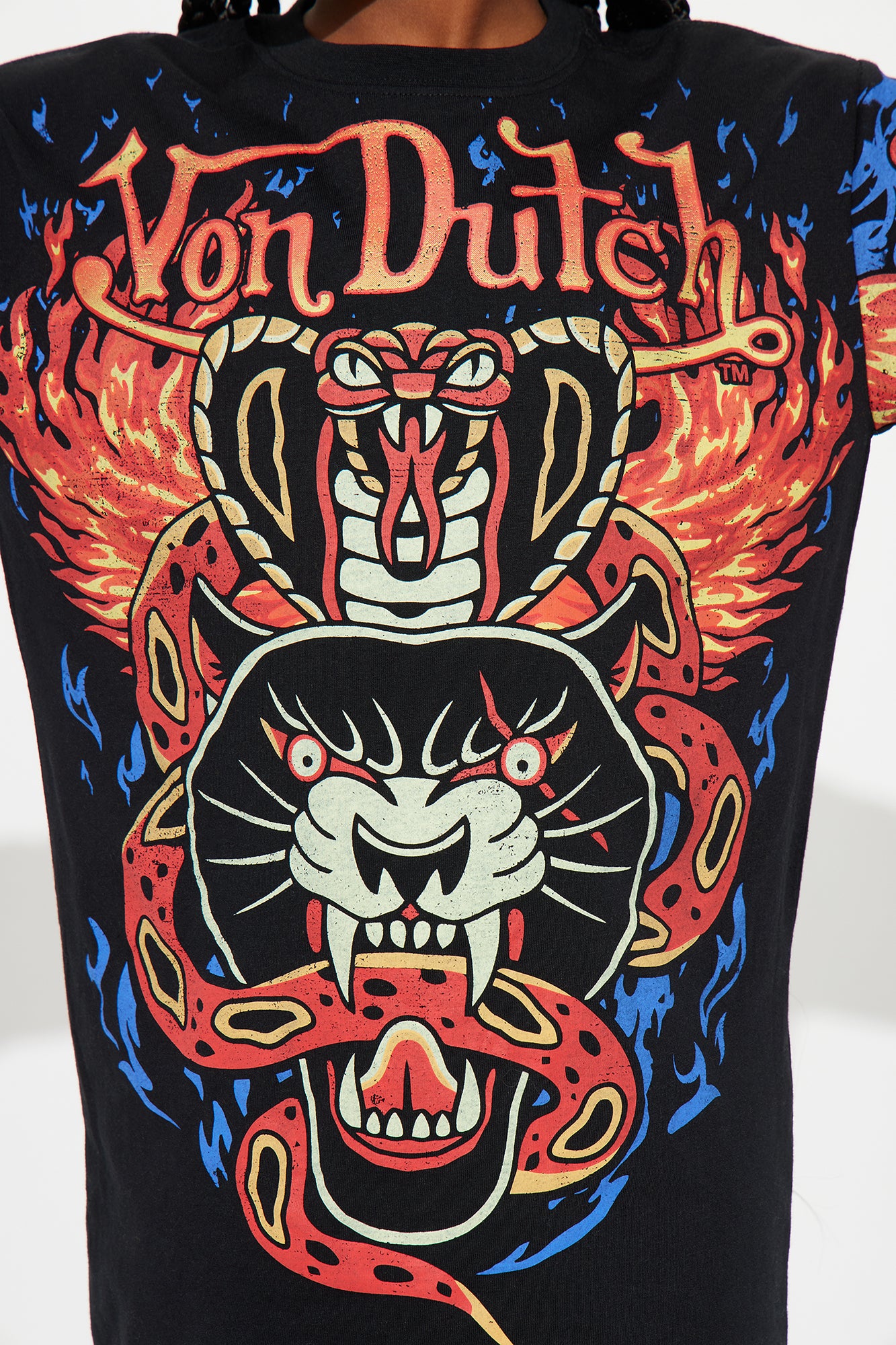 Mini Von Dutch Flame T-Shirt Dress - Black/combo - Image 4