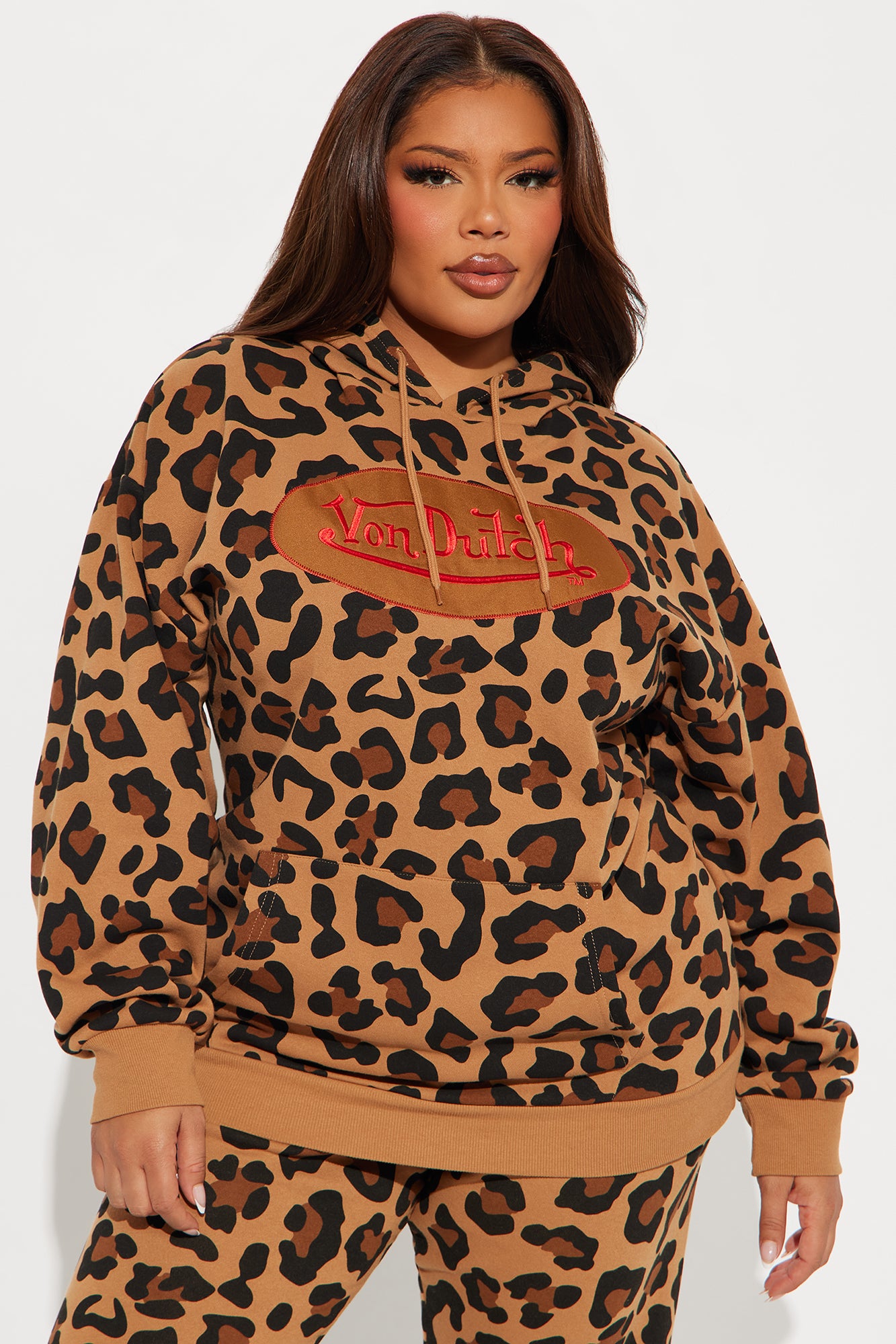 Von Dutch Leopard Patch Hoodie - Leopard - Image 4