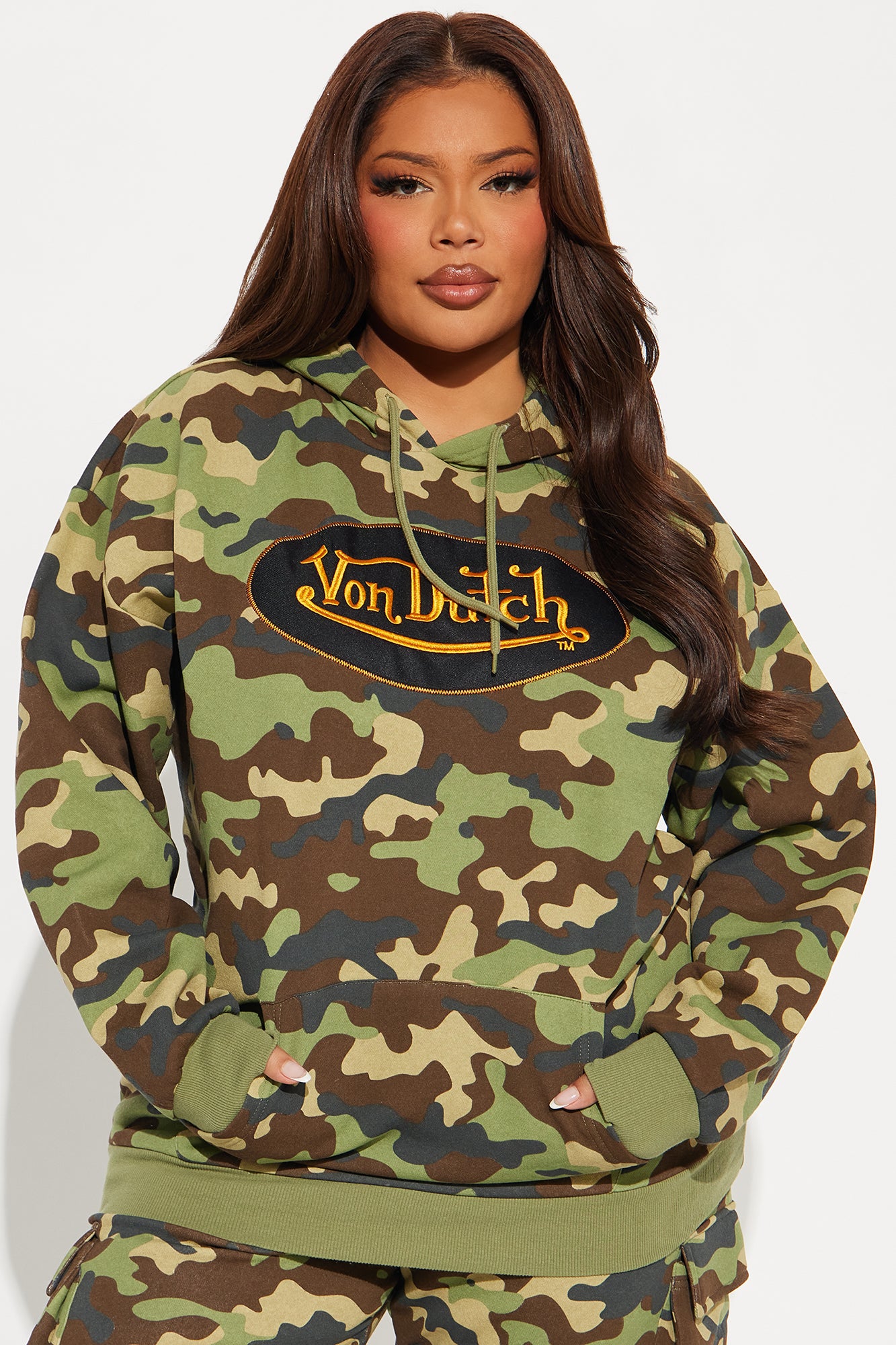 Von Dutch Camo Patch Hoodie - Camouflage - Image 4
