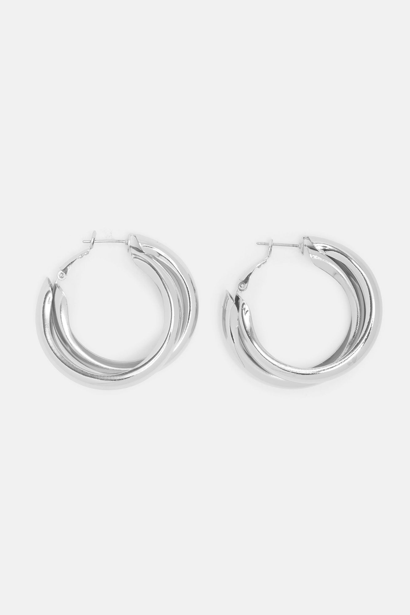 Never The Less Hoop Earrings - Silver - Image 3