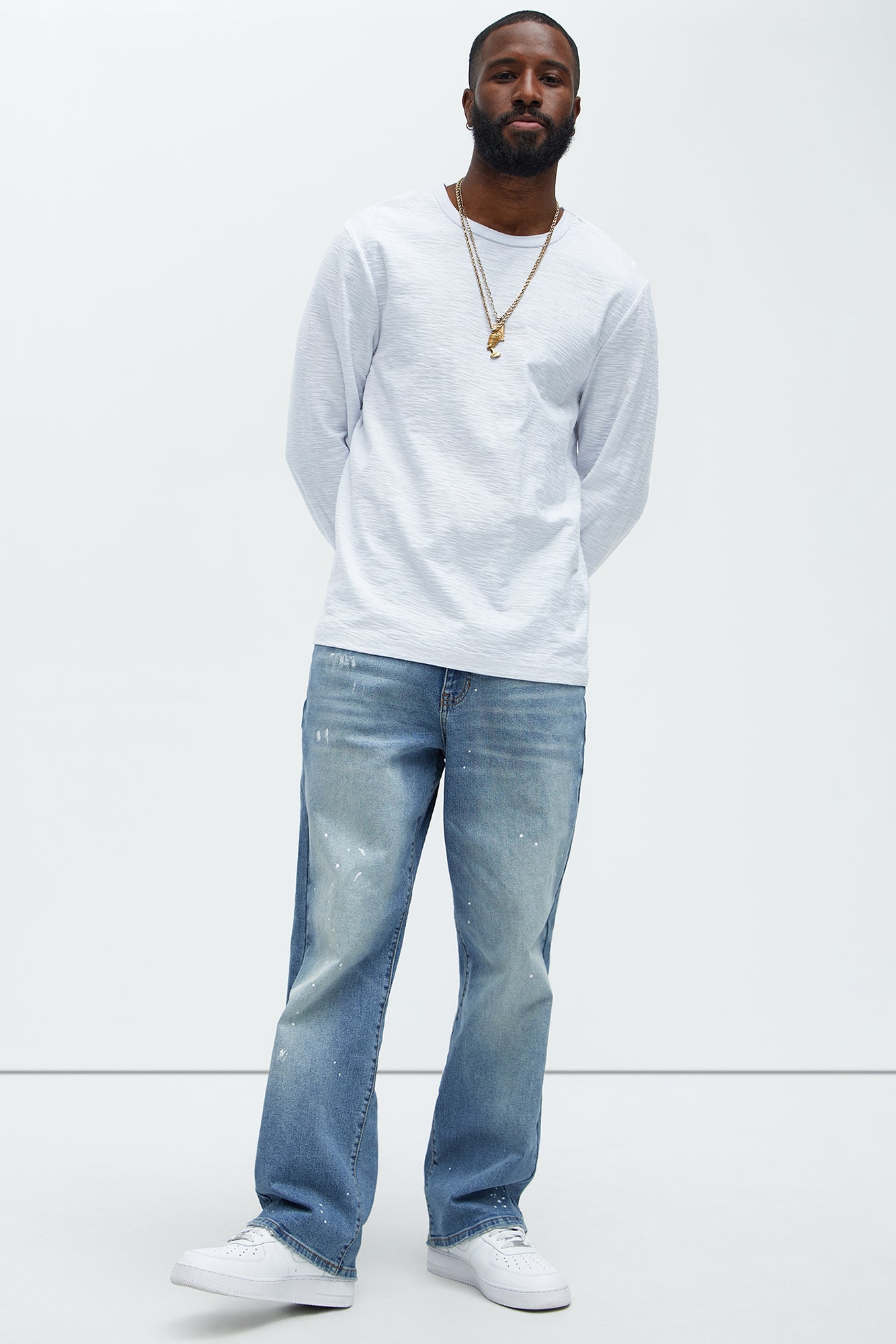 Robb Straight Splatter Jeans - Light Wash - Image 3