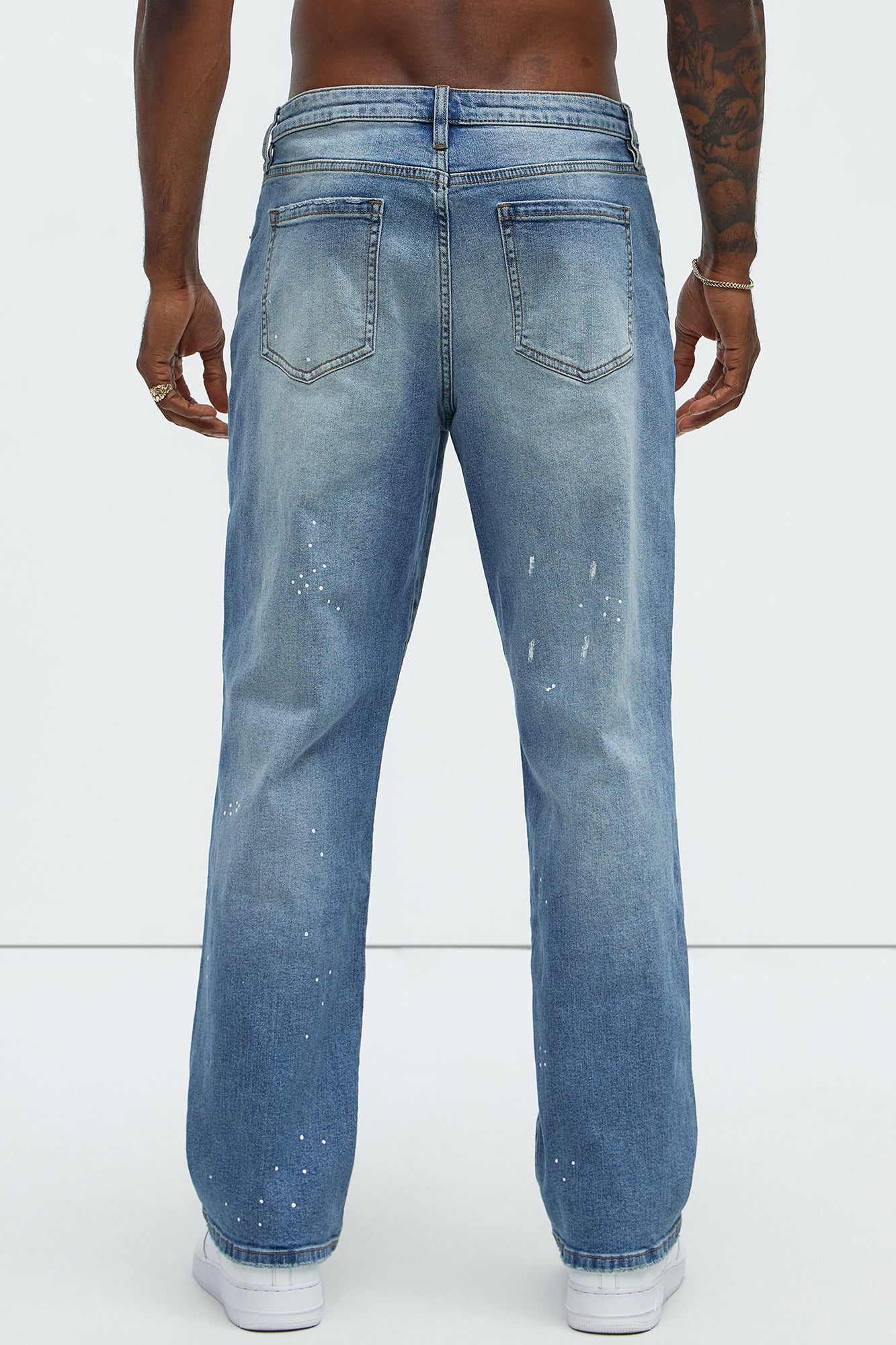 Robb Straight Splatter Jeans - Light Wash - Image 5