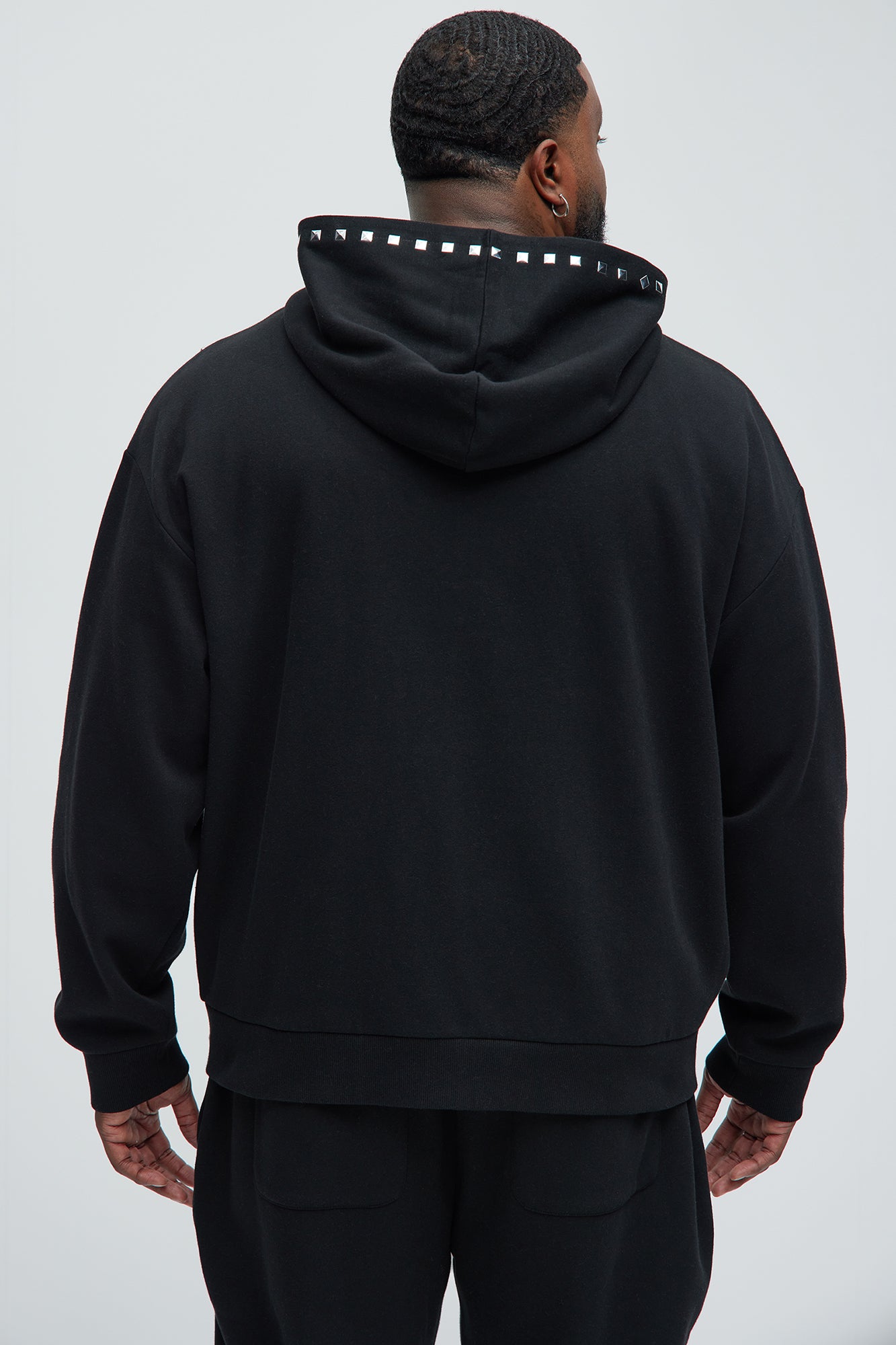 Tyson Sleaze Studded Zip Up Hoodie - Black - Image 11