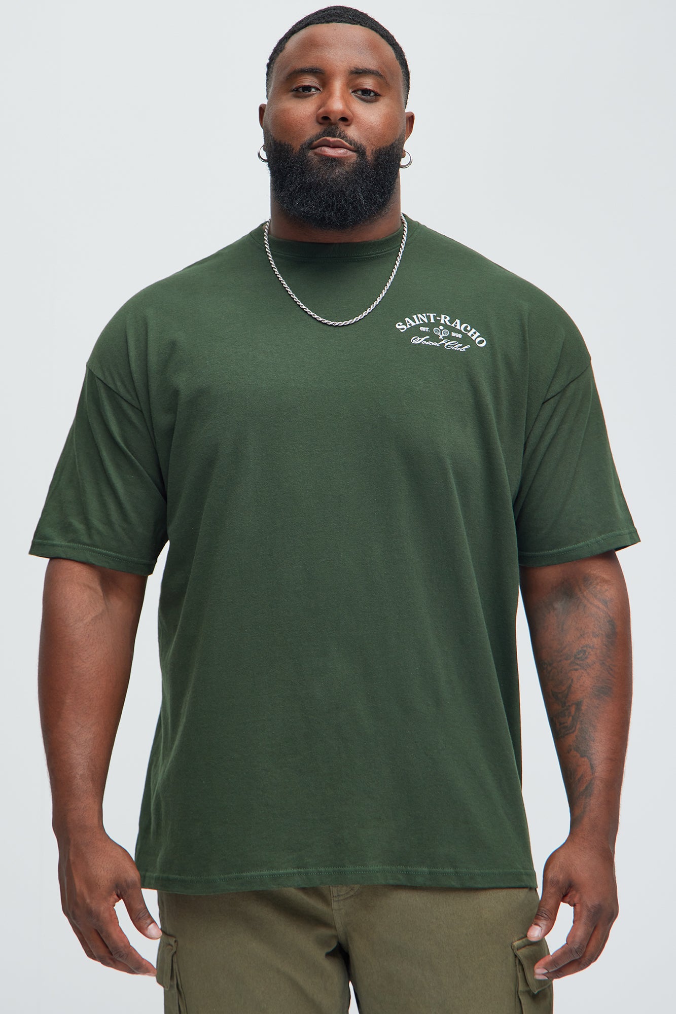 Saint Racho Social Club Short Sleeve Tee - Green - Image 6