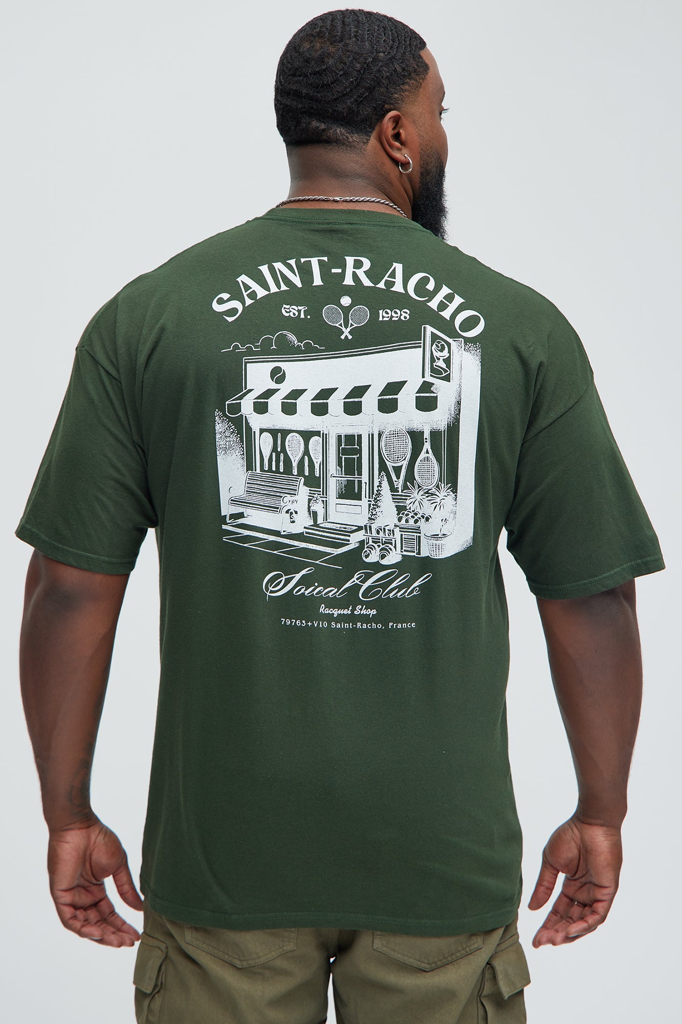 Saint Racho Social Club Short Sleeve Tee - Green - Image 5