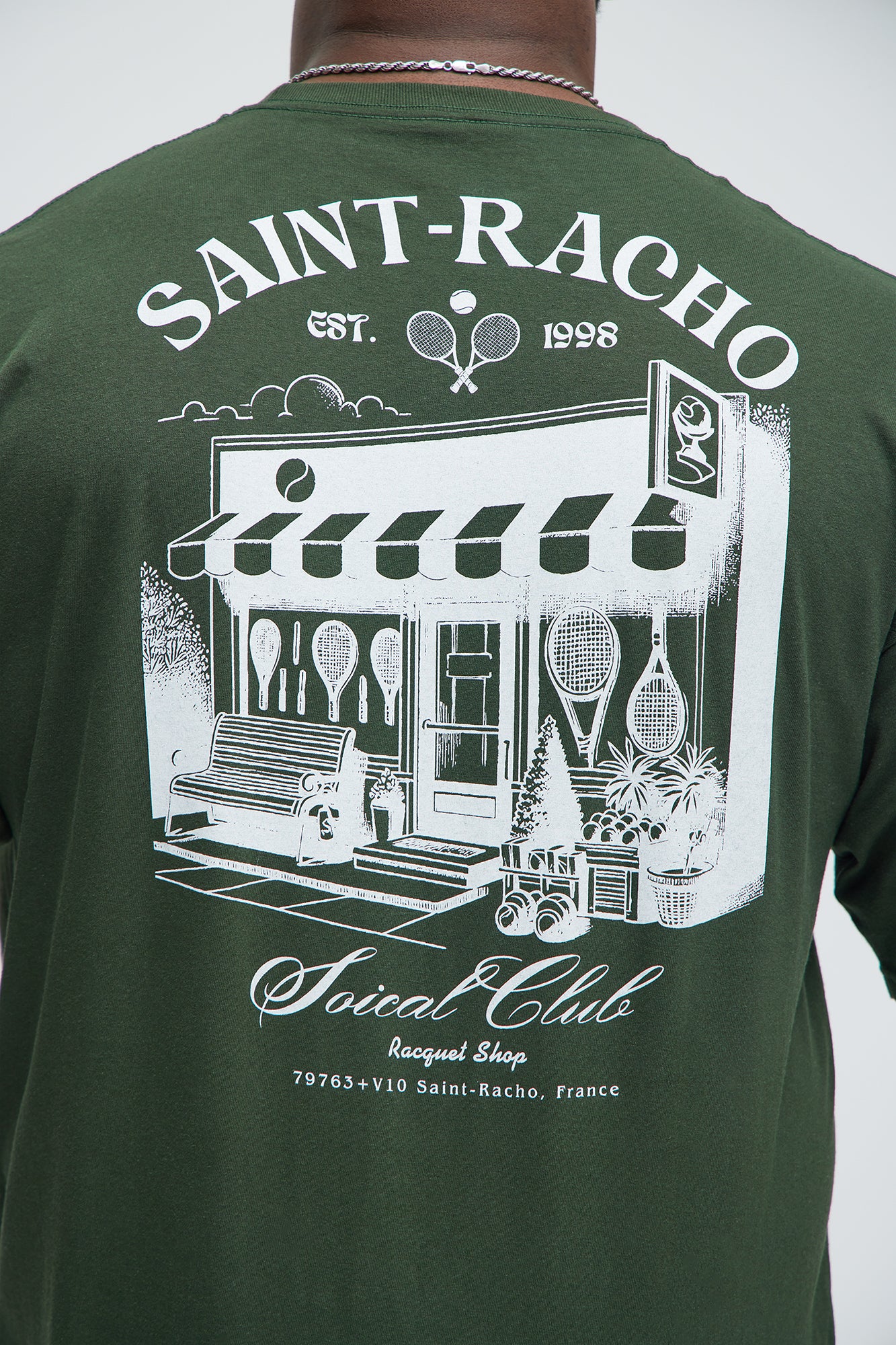 Saint Racho Social Club Short Sleeve Tee - Green - Image 9