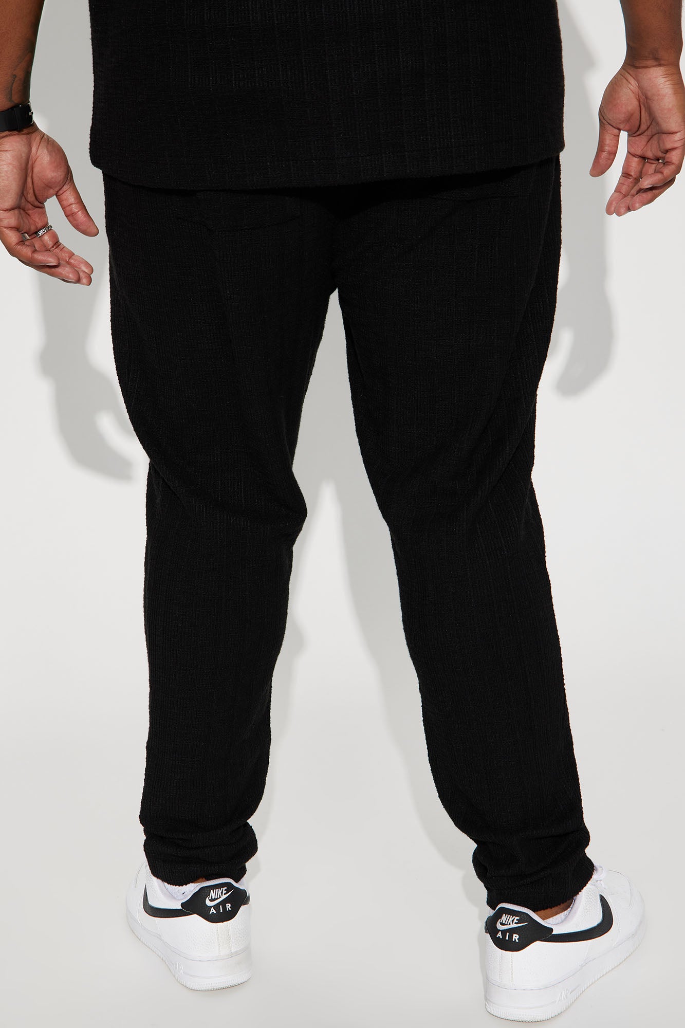 Dean Textured Slim Pants - Black - Image 14