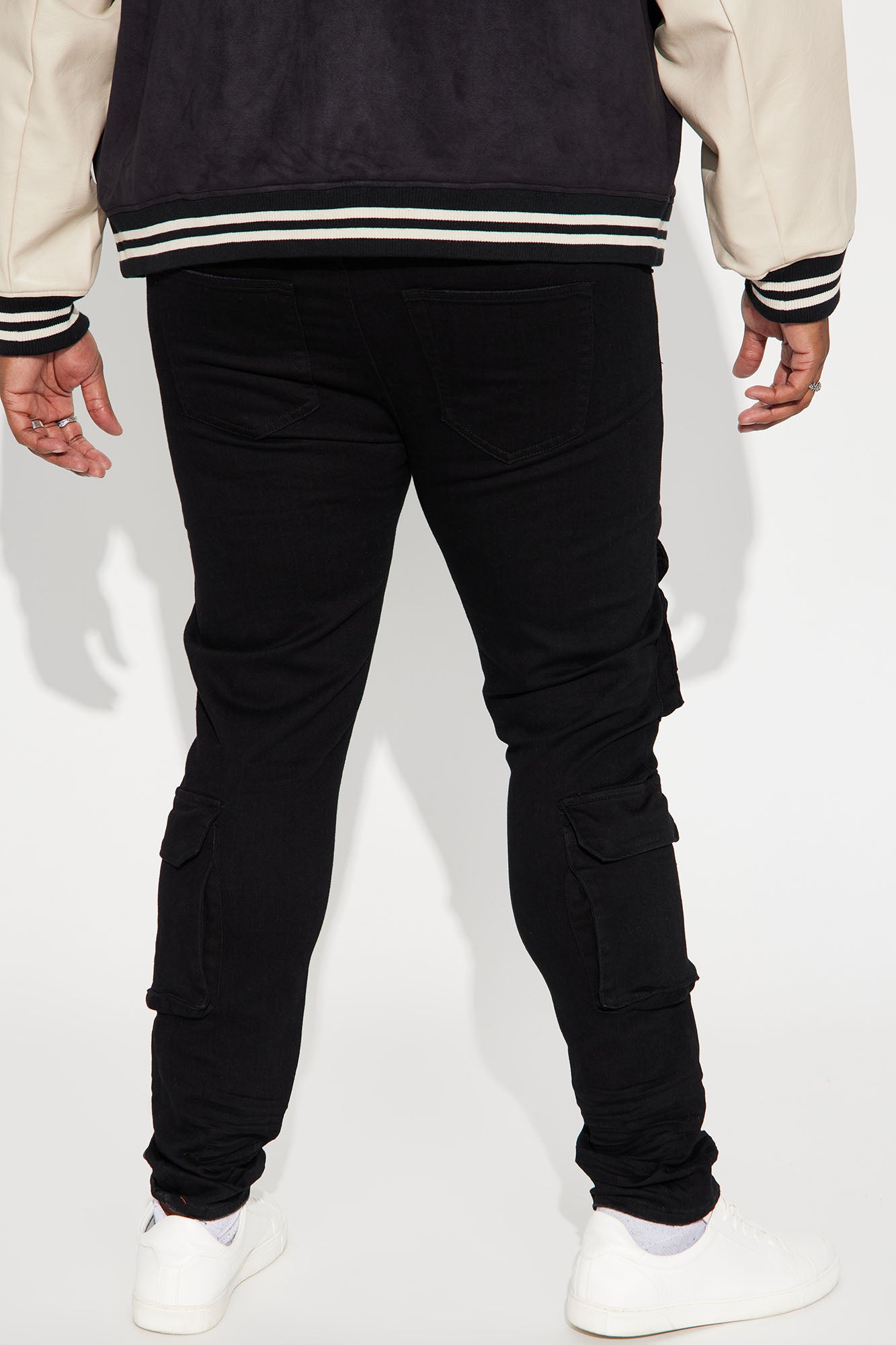 Holy Ghost Stacked Skinny Cargo Jeans - Black - Image 8