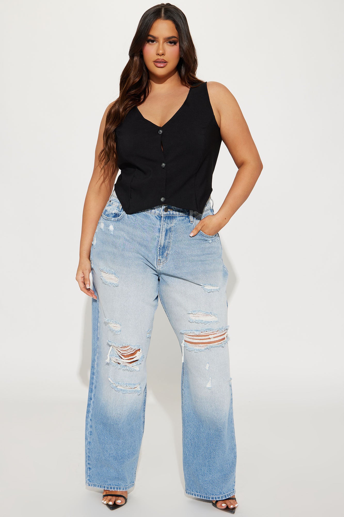 All Around Vest Top - Black - Image 6