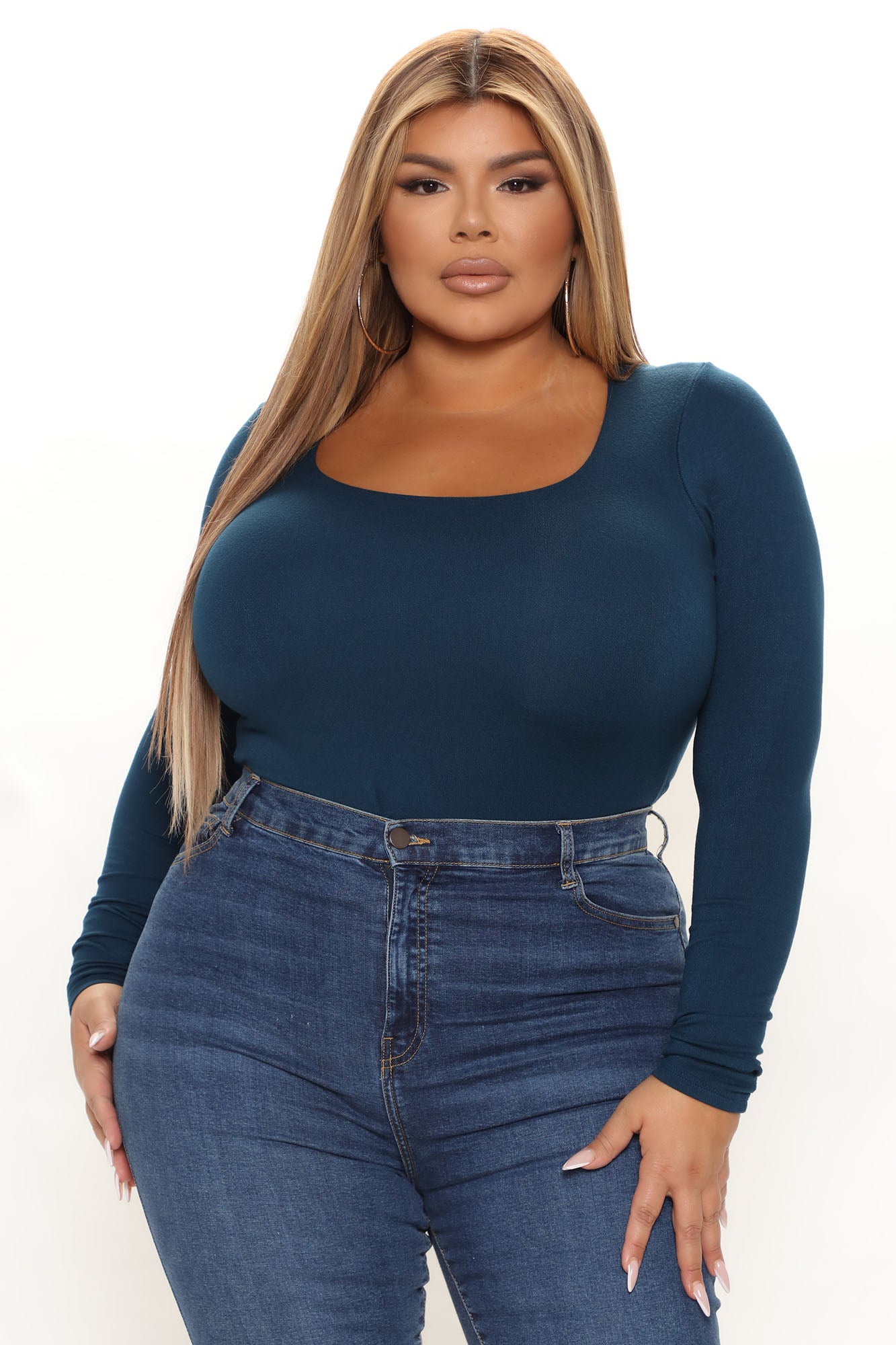 Yasmeen Square Neck Top - Teal - Image 6