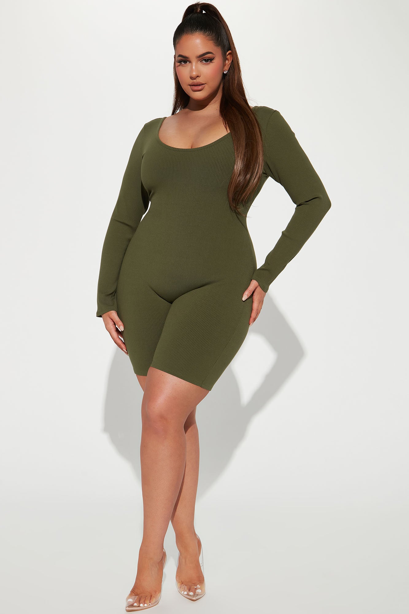Daisy Snatched Romper - Olive - Image 5