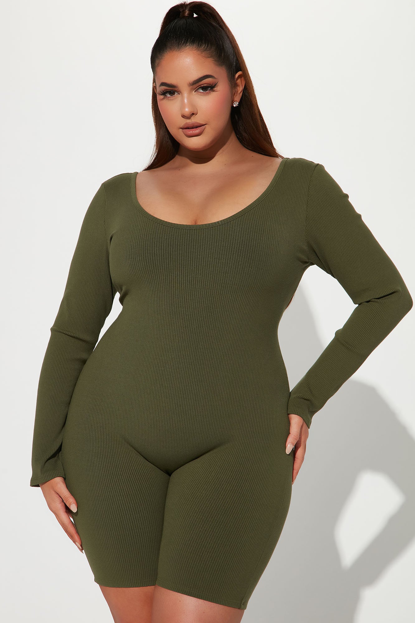 Daisy Snatched Romper - Olive - Image 6