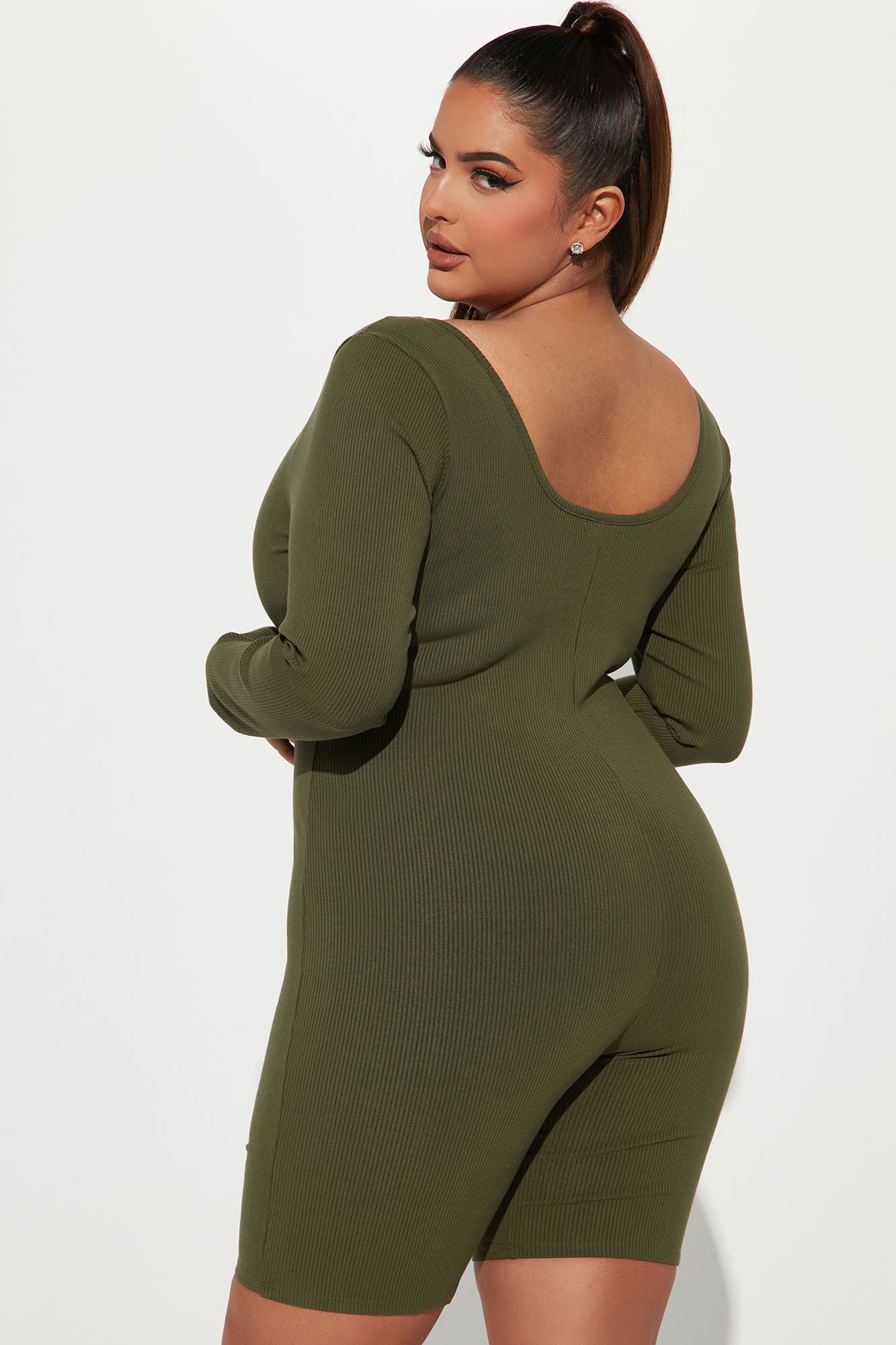 Daisy Snatched Romper - Olive - Image 7